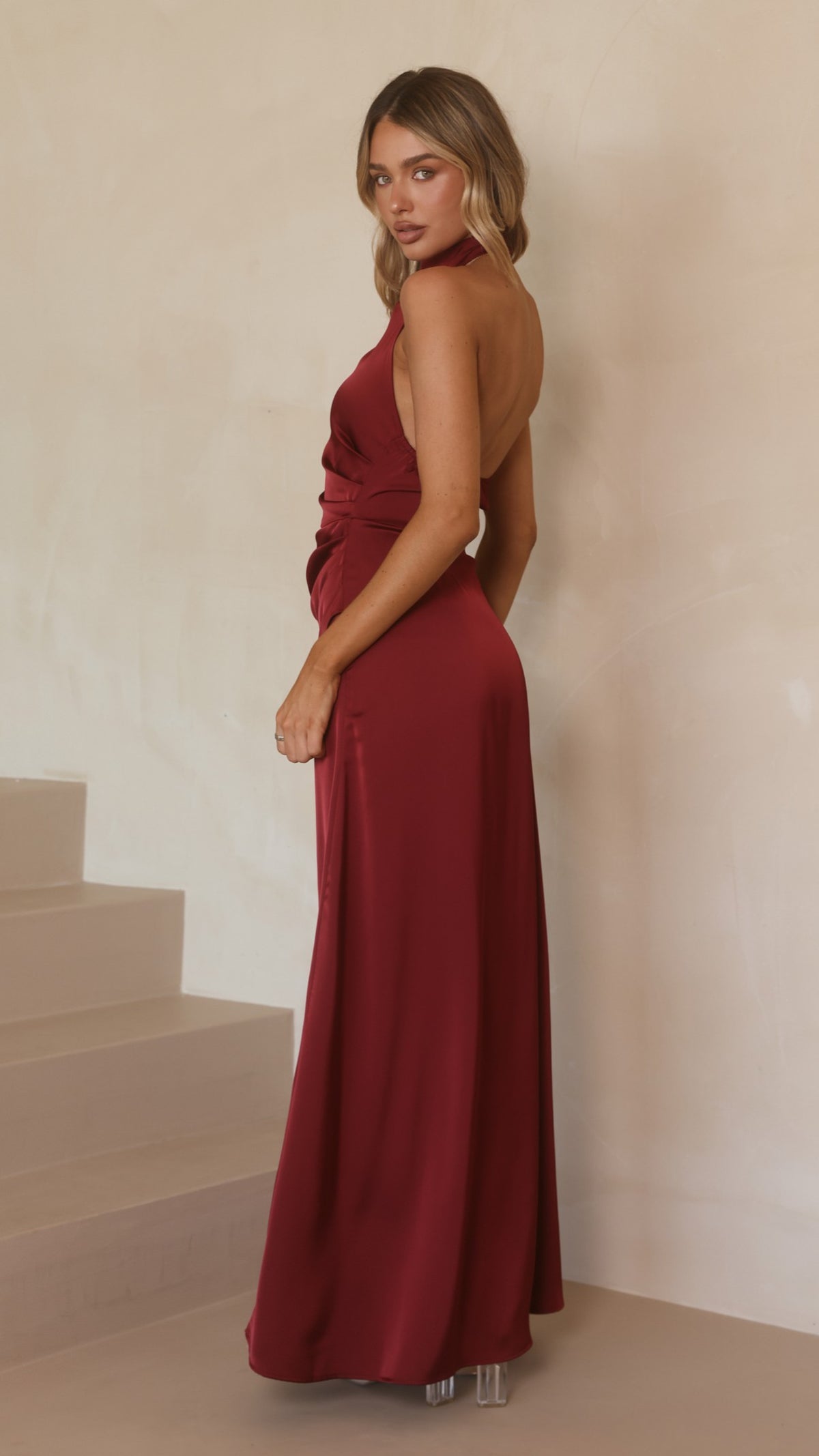Cara Maxi Dress - Wine - Billy J