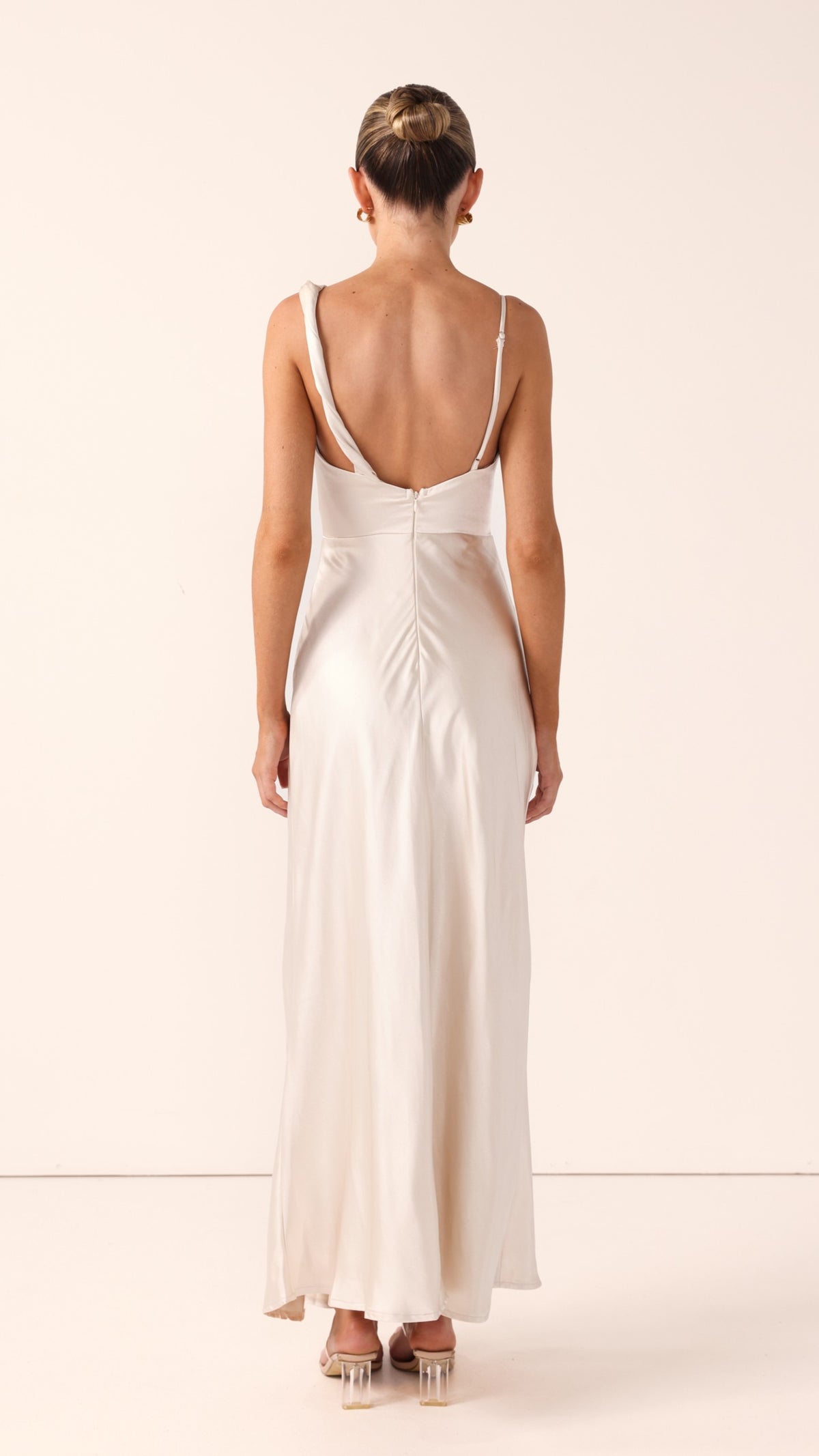 Iris Asymmetrical Maxi Dress - Champagne - Billy J