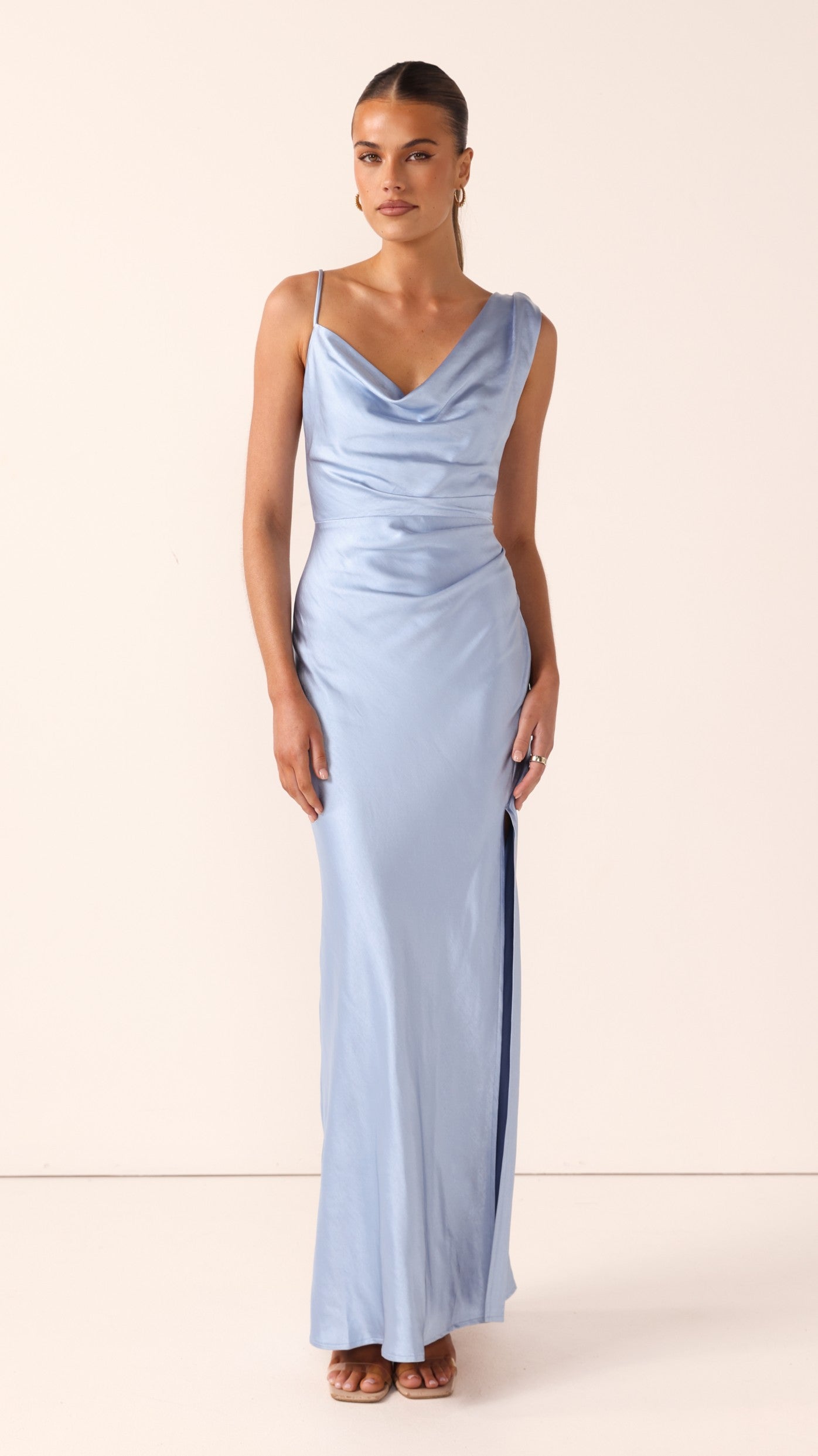 Iris Asymmetrical Maxi Dress - Blue - Billy J
