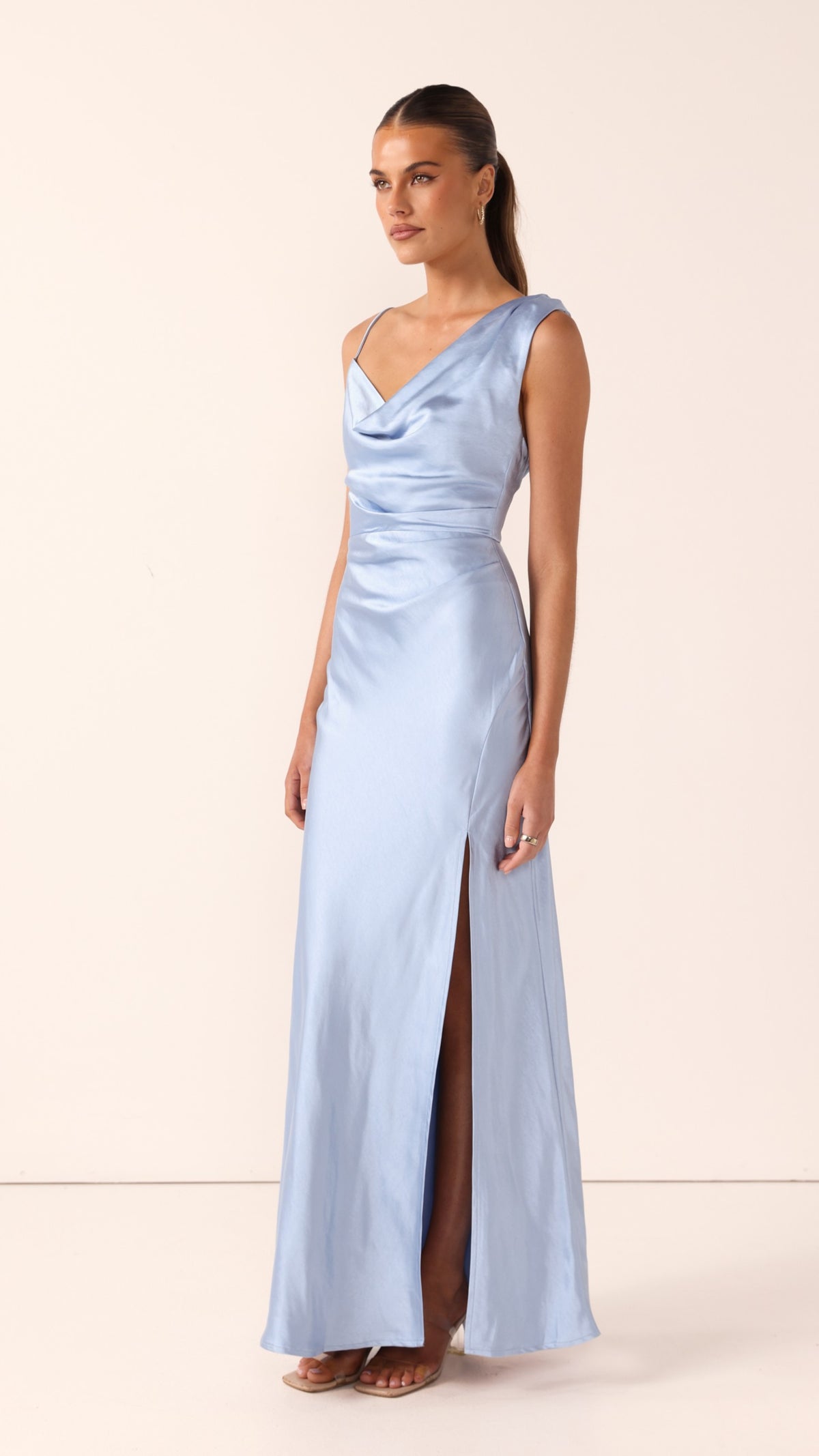 Iris Asymmetrical Maxi Dress - Blue - Billy J
