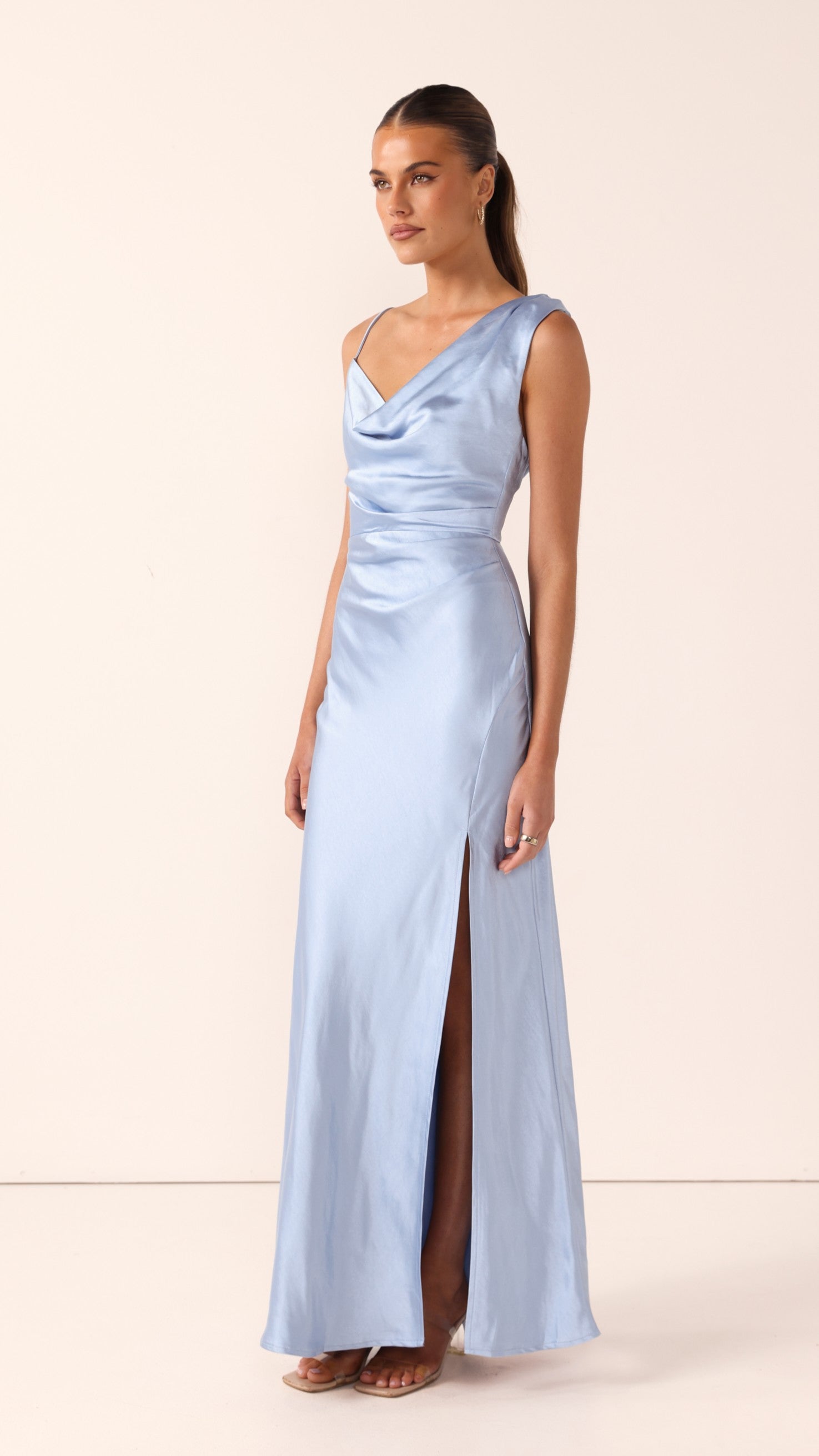 Iris Asymmetrical Maxi Dress - Blue - Billy J