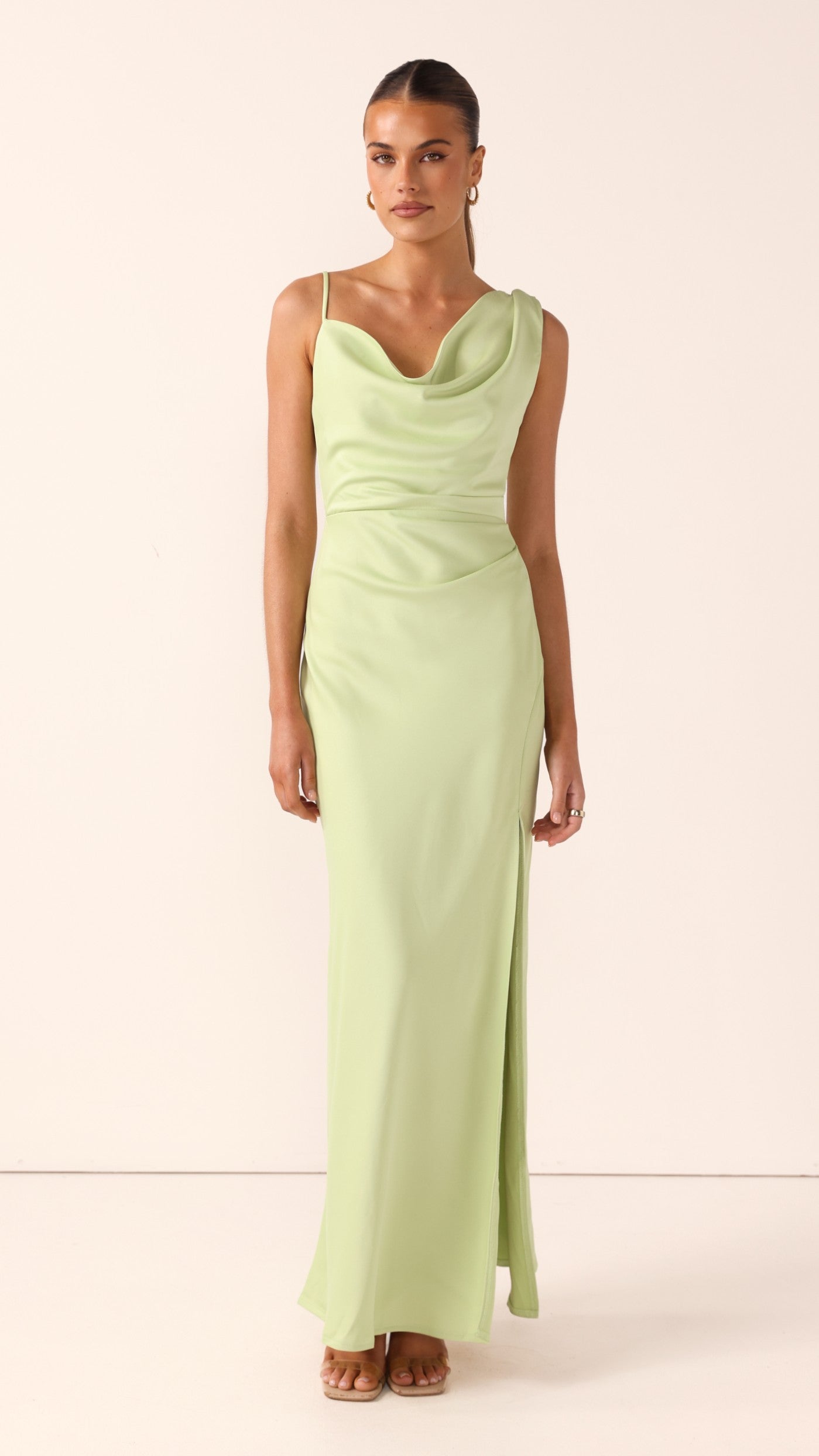 Iris Asymmetrical Maxi Dress - Key Lime - Billy J