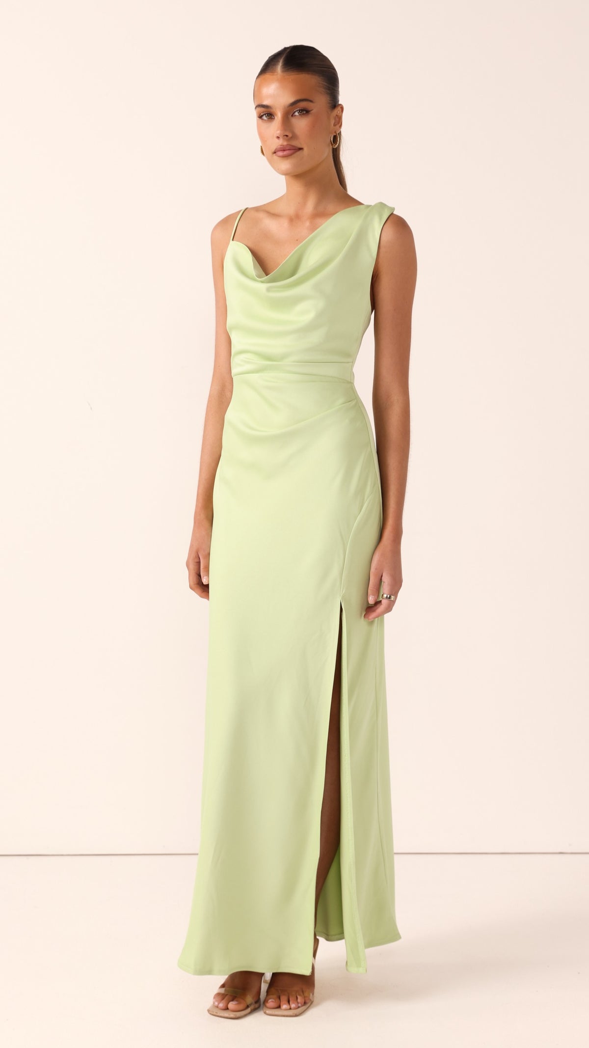 Iris Asymmetrical Maxi Dress - Key Lime - Billy J