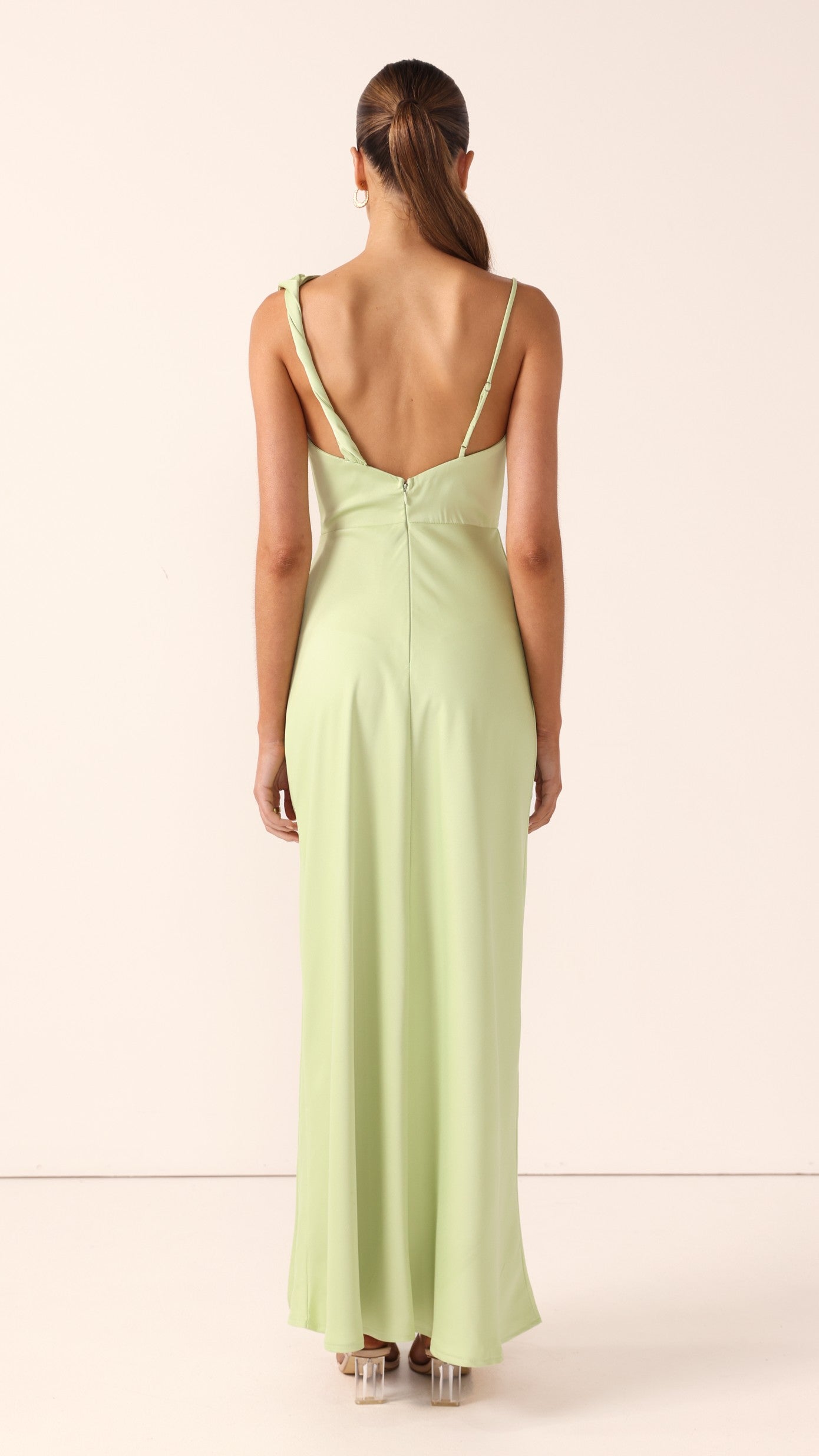 Iris Asymmetrical Maxi Dress - Key Lime - Billy J