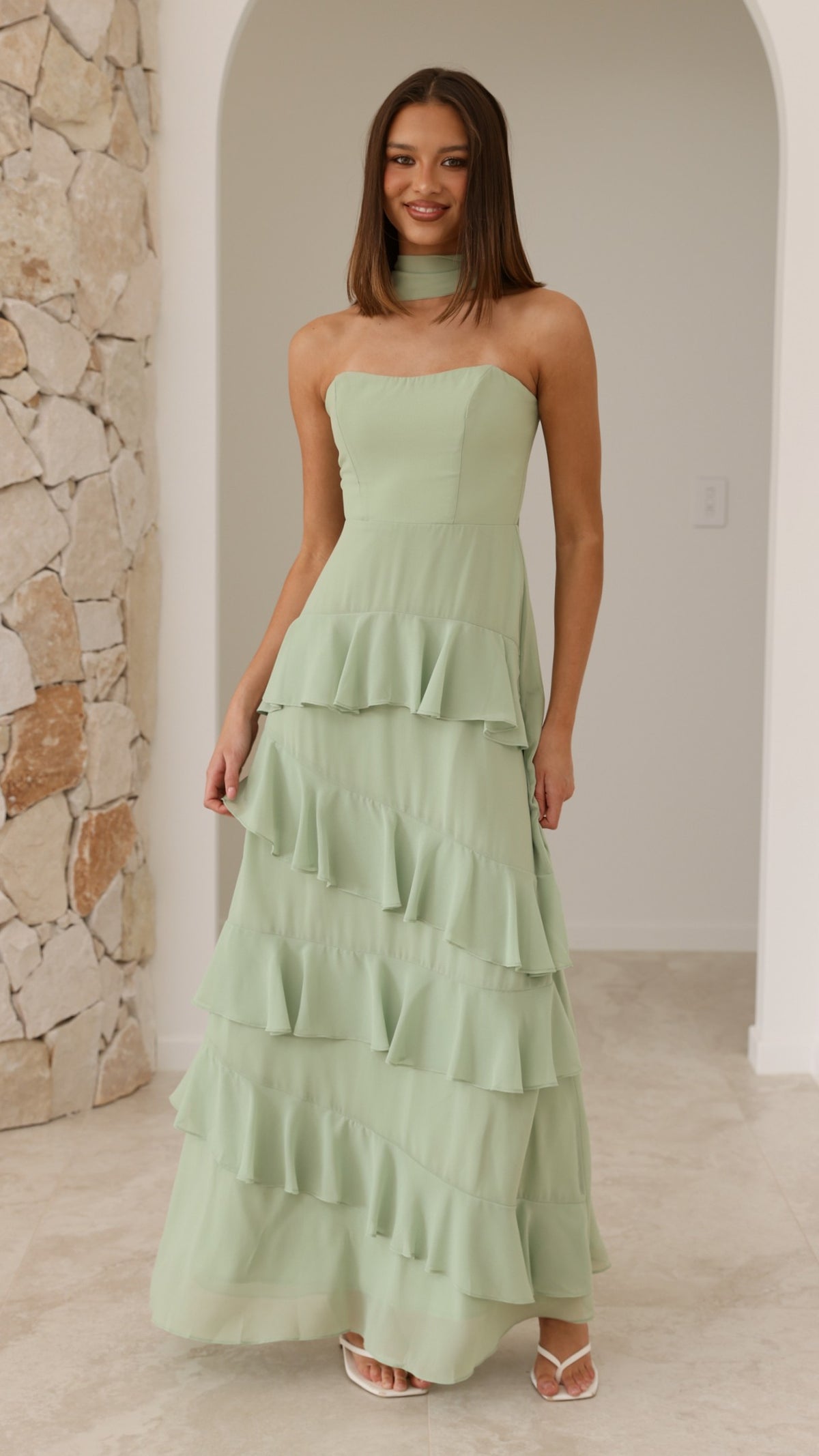 Flora Maxi Dress - Sage - Billy J