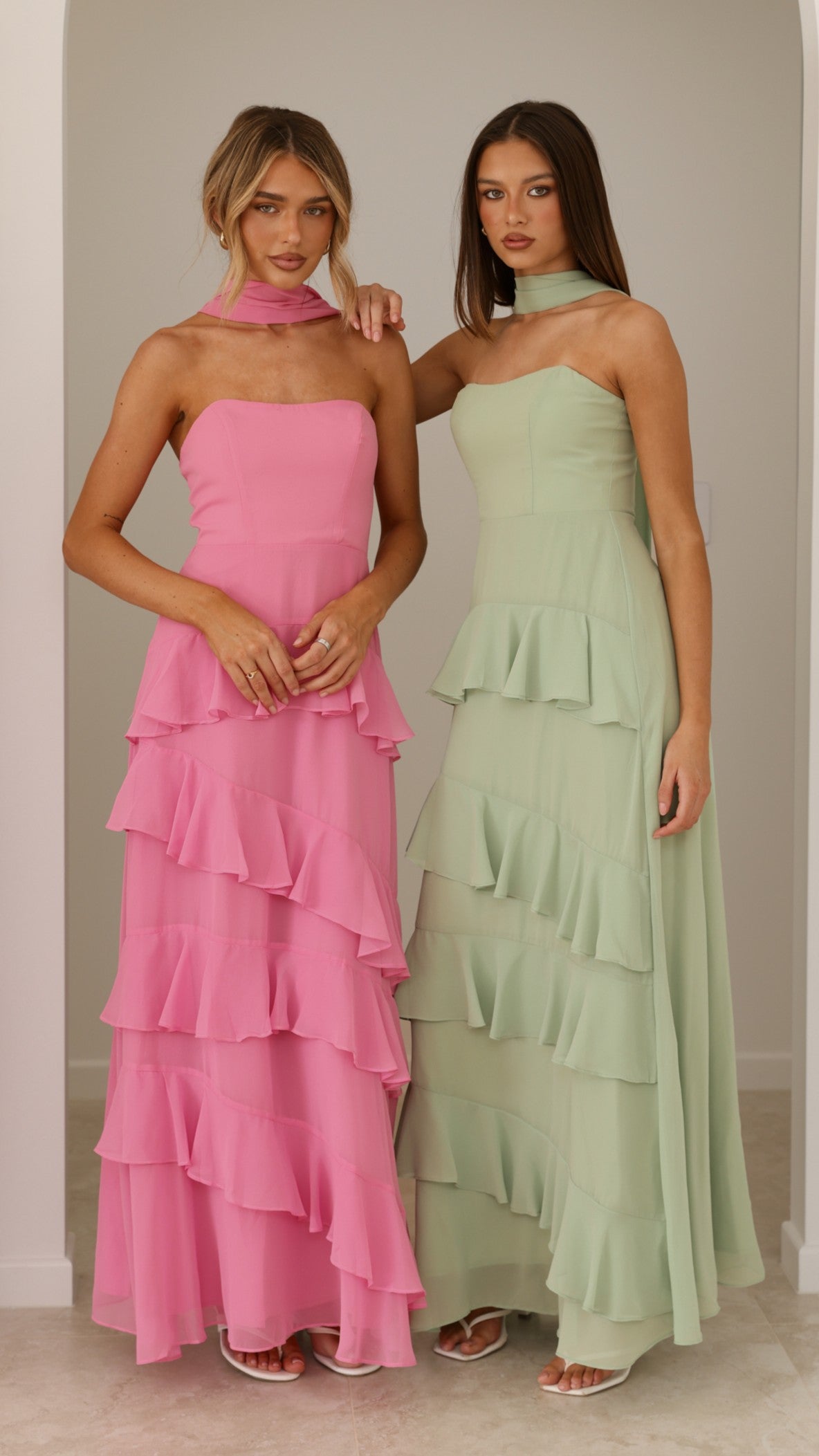Flora Maxi Dress - Pink - Billy J