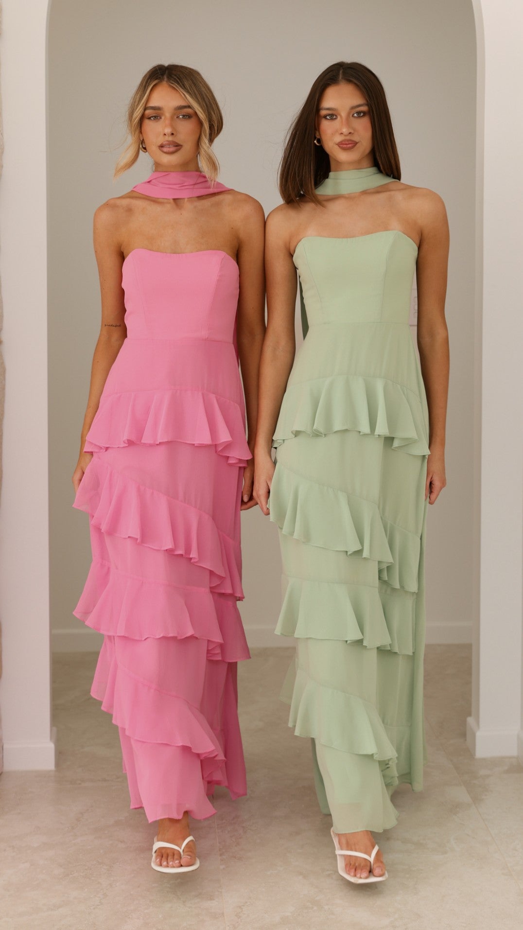 Flora Maxi Dress - Pink - Billy J