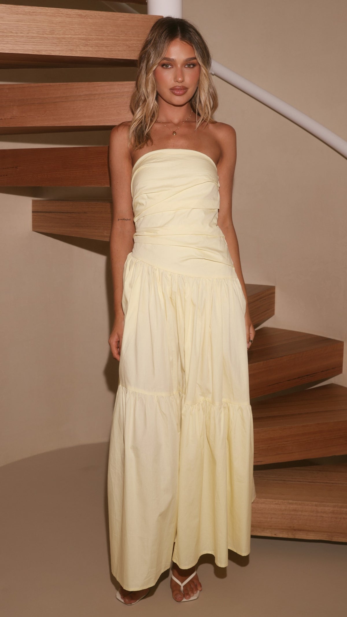 Nia Maxi Dress - Yellow - Billy J