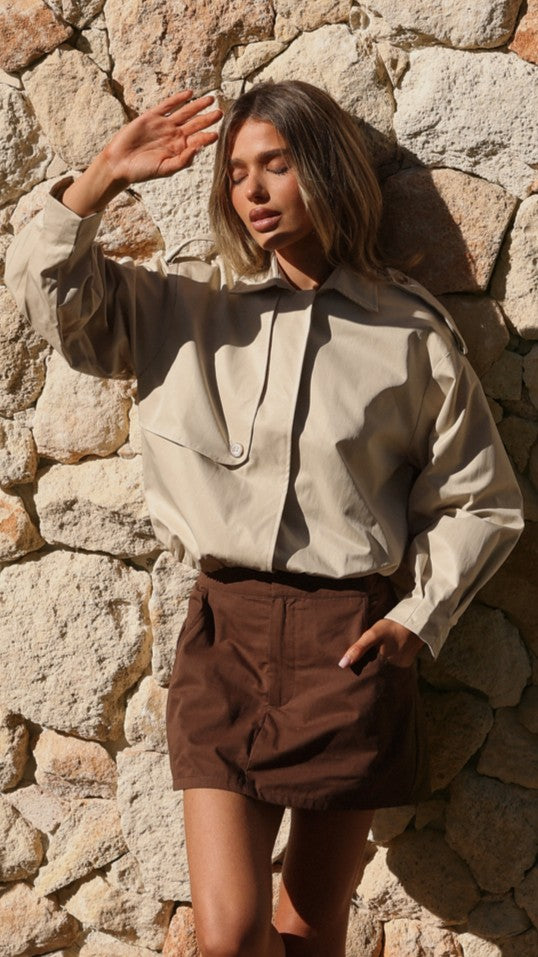 Jazz Trench Bomber - Light Beige - Billy J