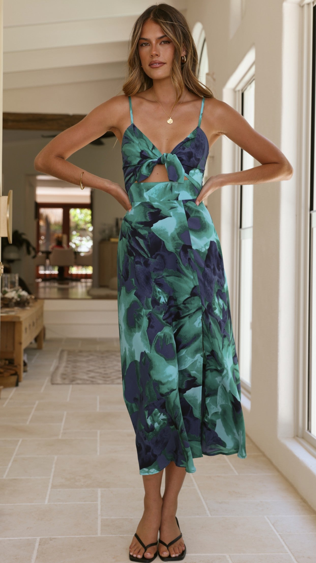Dreamers Midi Dress - Calista Print - Billy J