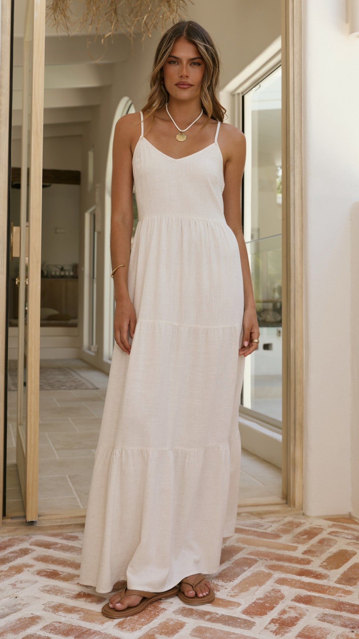 Shelley Maxi Dress - Natural - Billy J