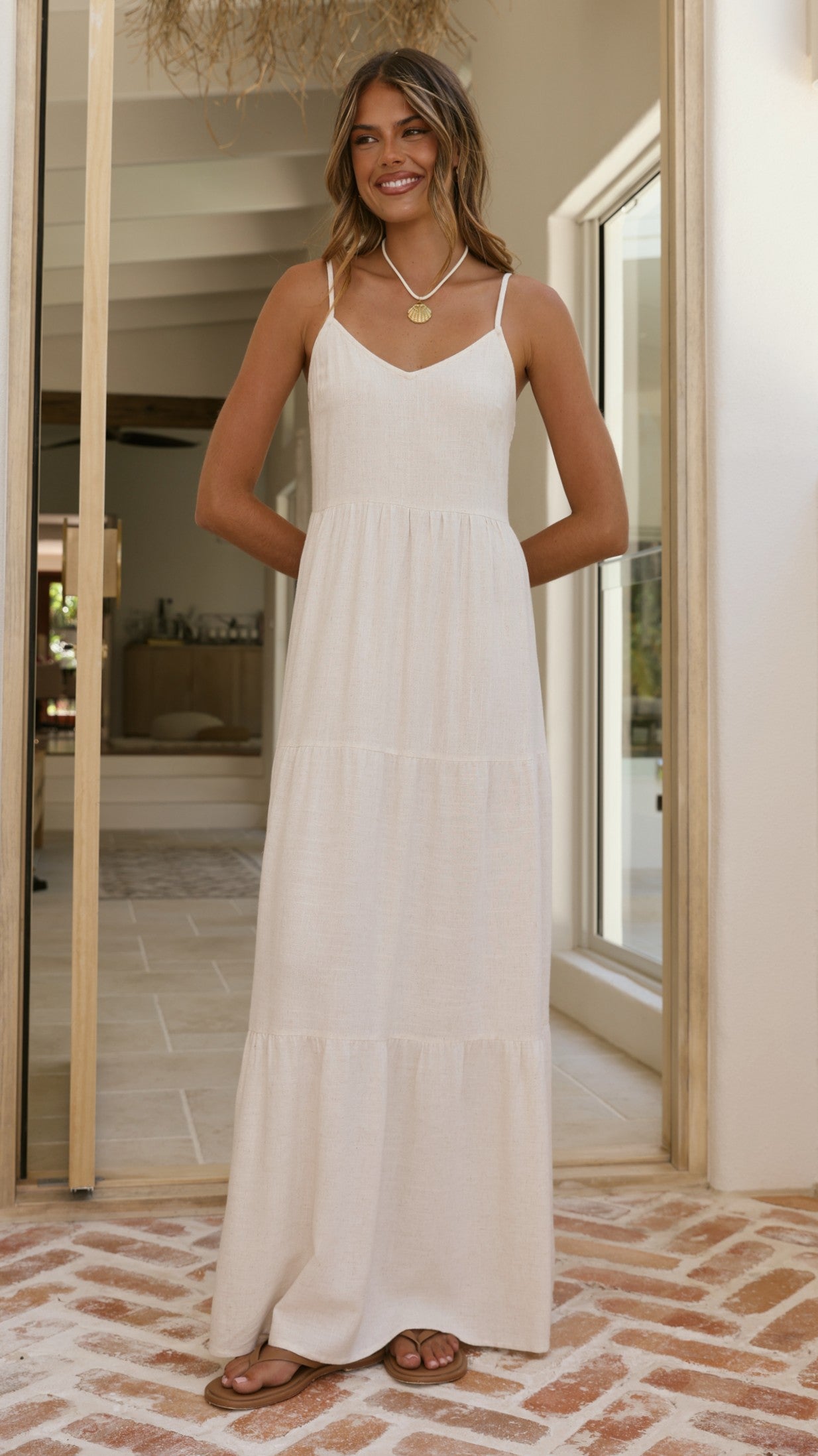 Shelley Maxi Dress - Natural - Billy J