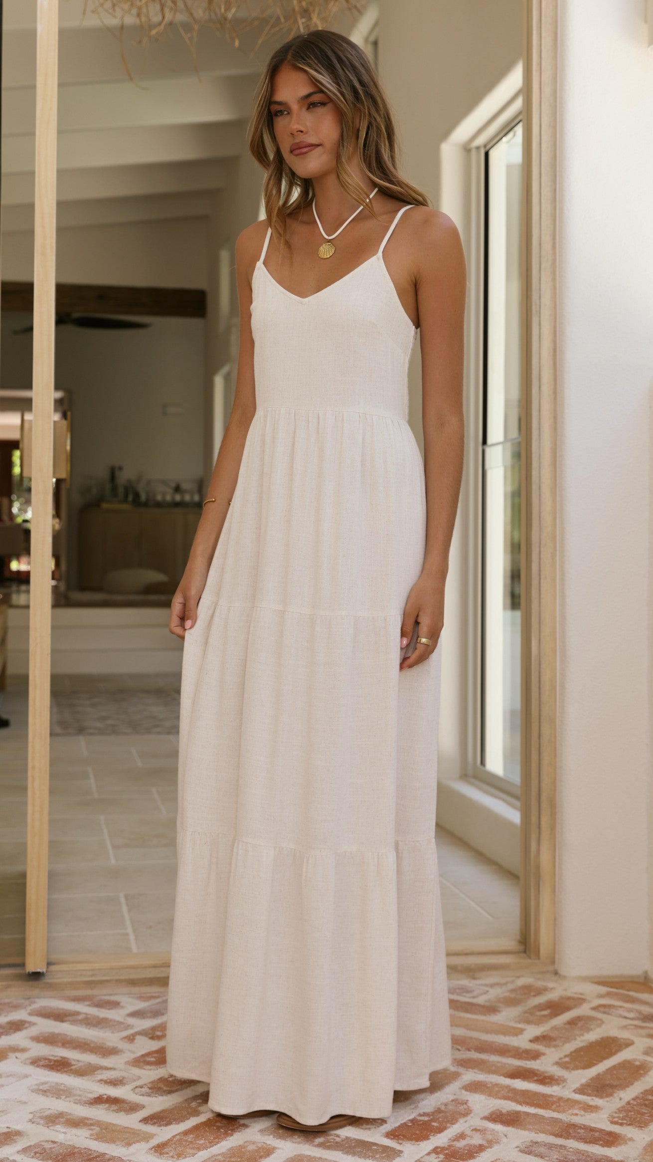 Shelley Maxi Dress - Natural - Billy J
