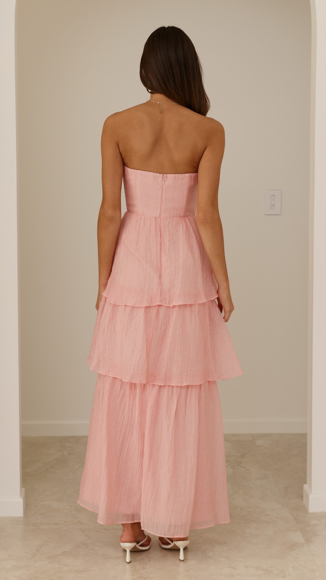 Florence Strapless Maxi Dress - Pink - Billy J