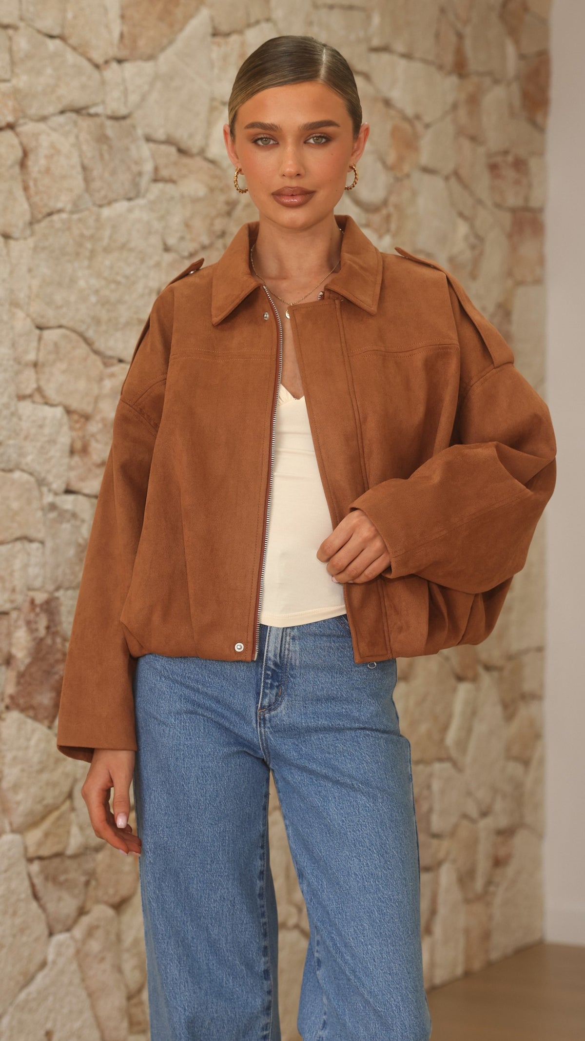 Phoenix Bomber Jacket - Tan - Billy J