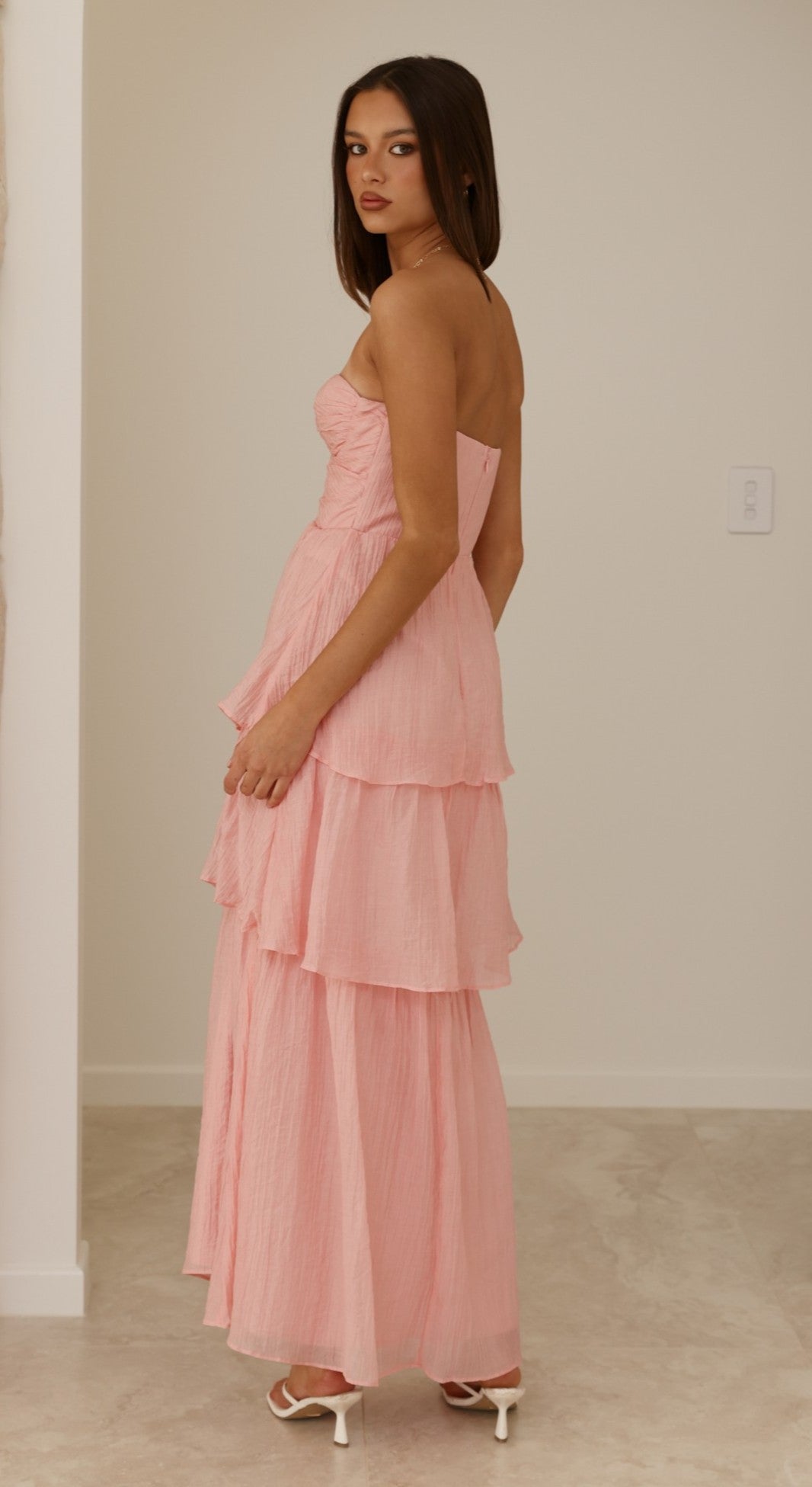 Florence Strapless Maxi Dress - Pink - Billy J