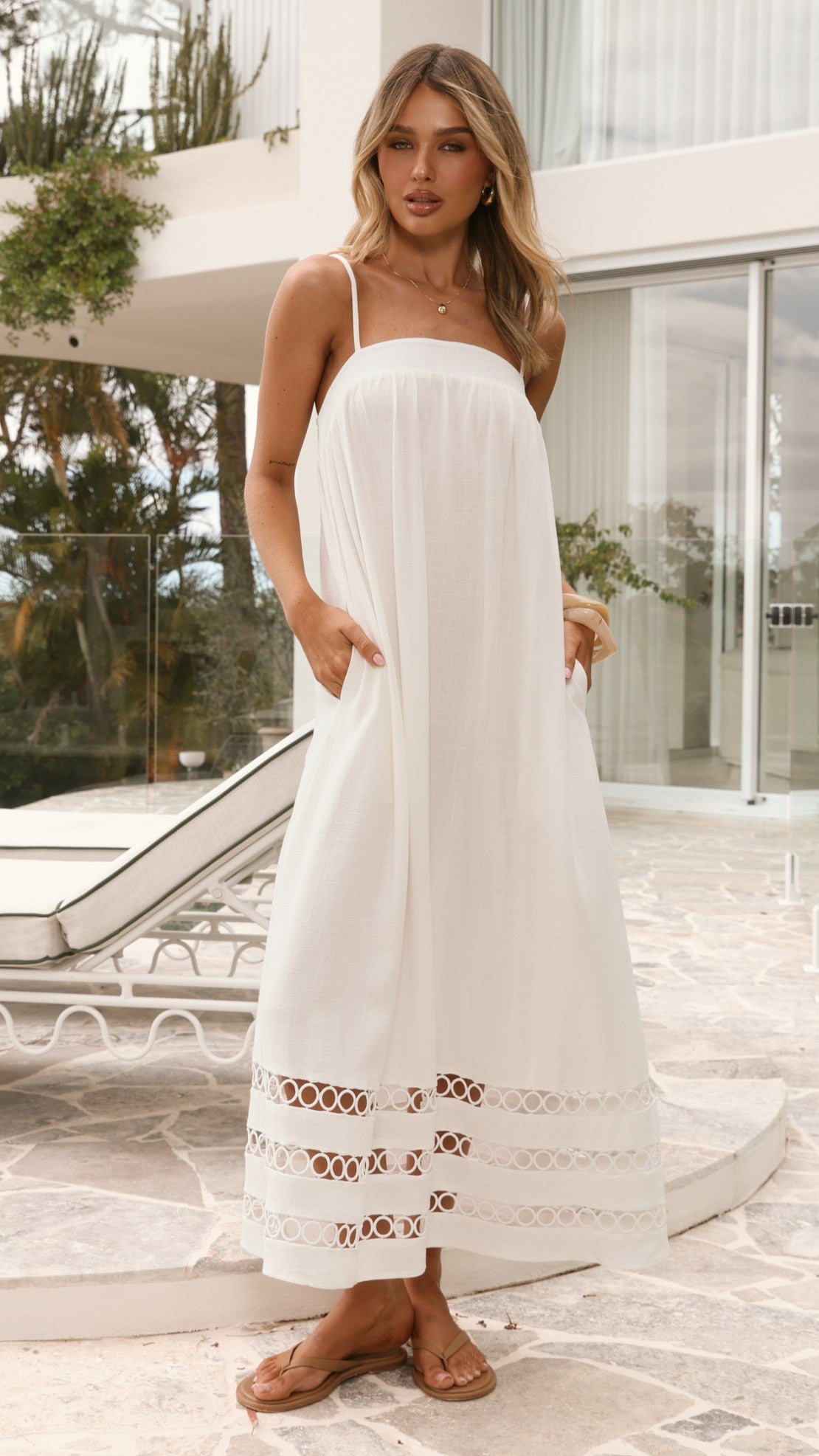 Claire Maxi Dress - White - Billy J