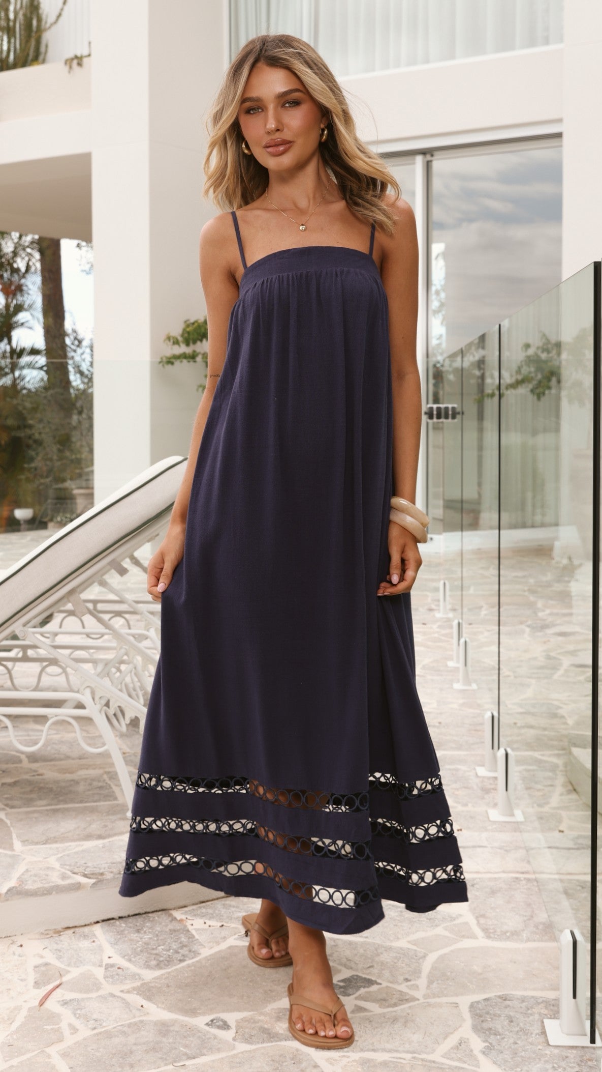 Claire Maxi Dress - Navy - Billy J