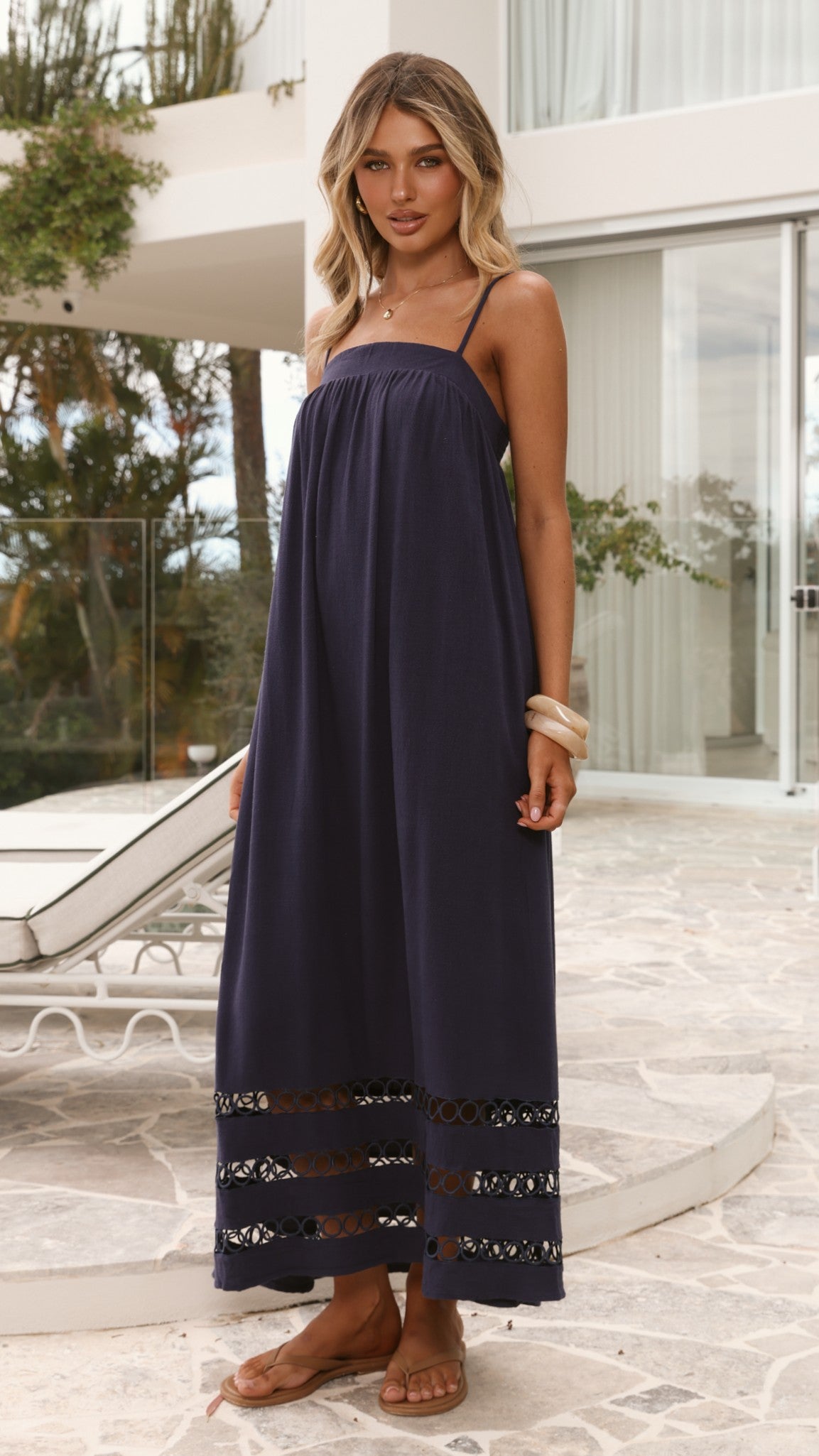 Claire Maxi Dress - Navy - Billy J