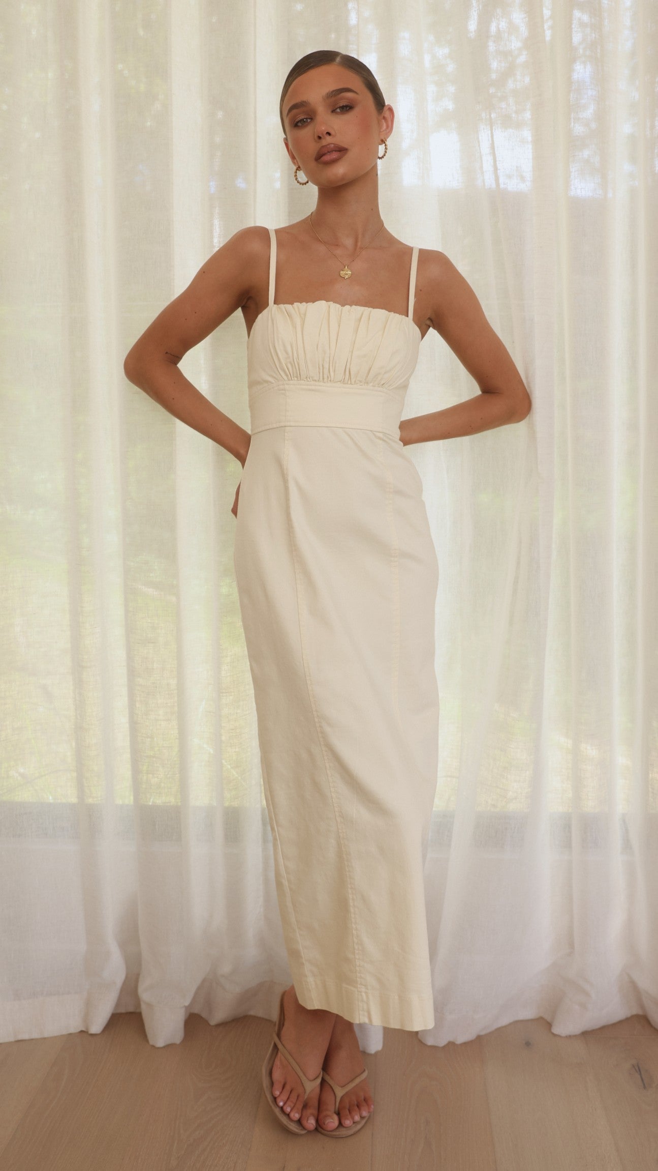 Kiara Maxi Dress - Cream - Billy J