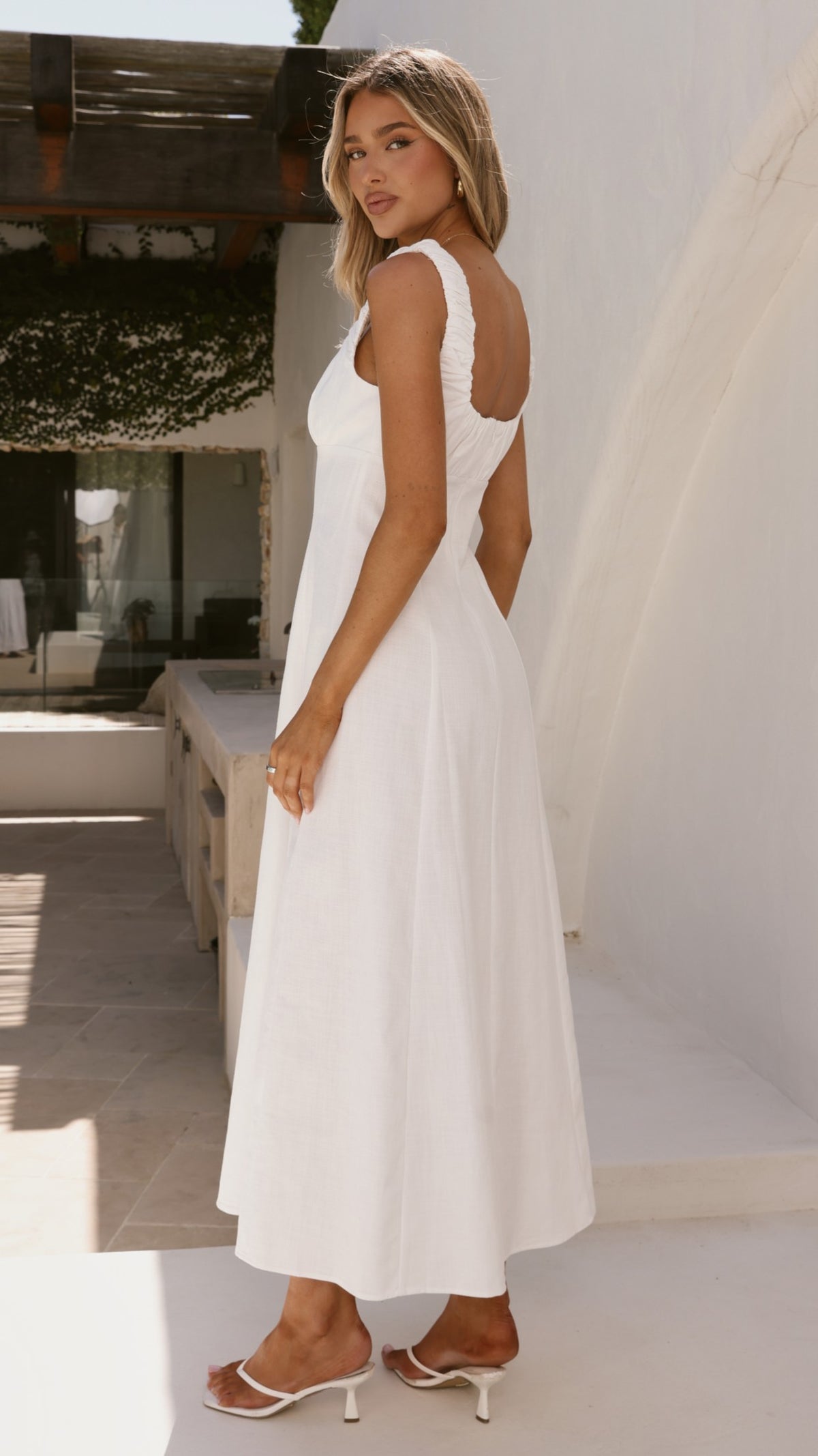 Adley Maxi Dress - White - Billy J