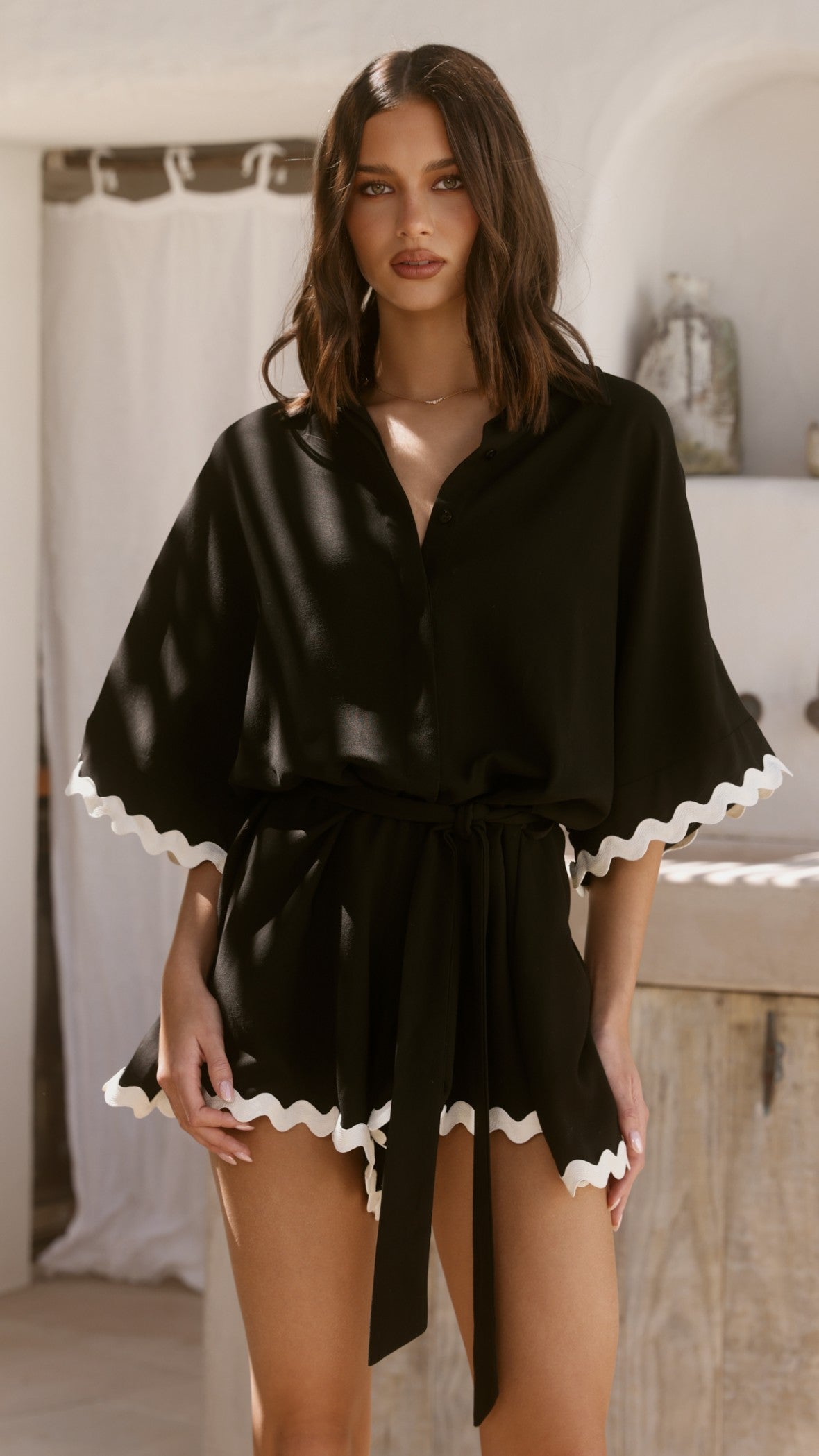 Tylah Playsuit - Black/White - Billy J
