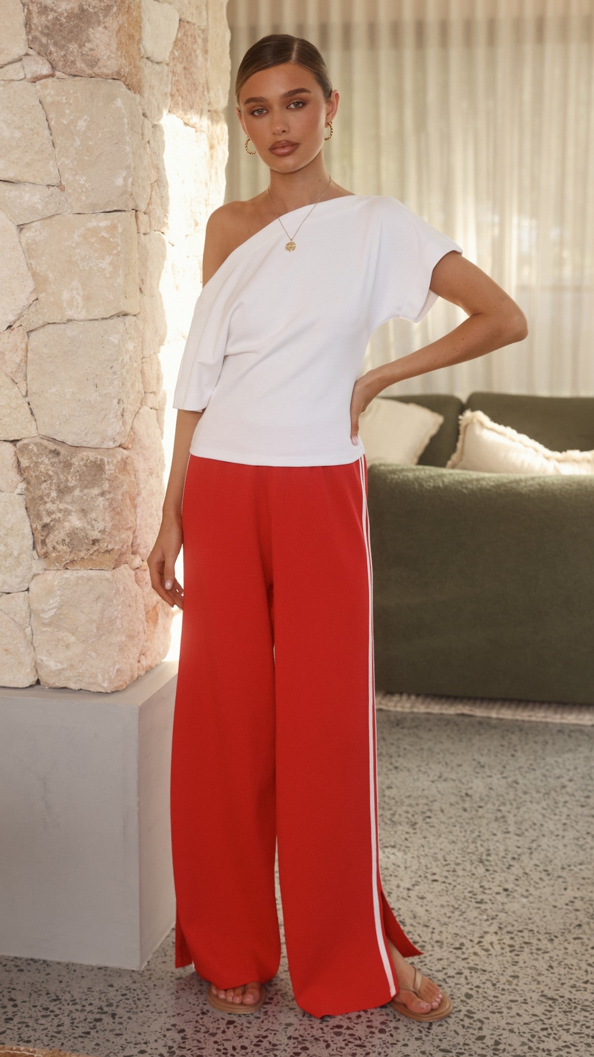 Jaysha Pants - Red/White - Billy J