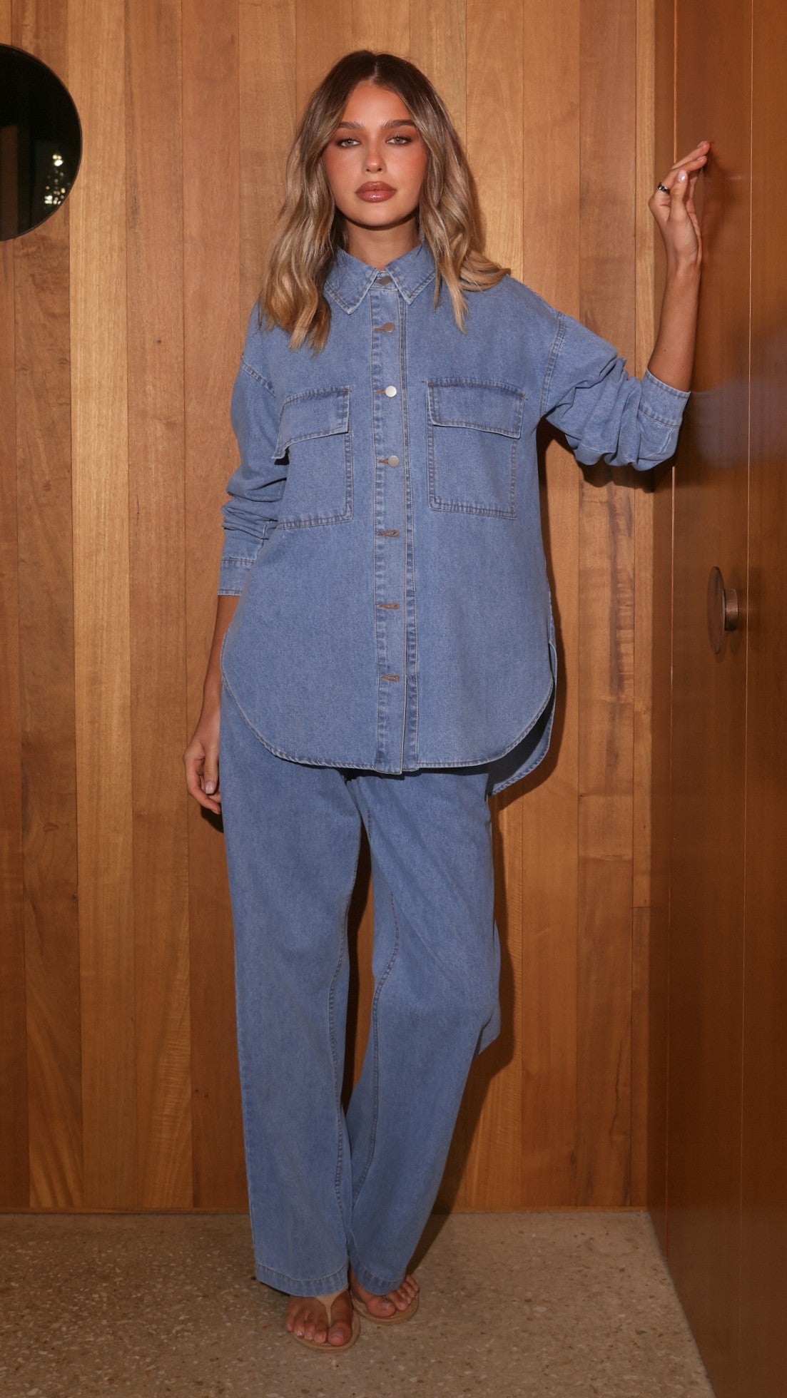 Zenia Denim Pants - Light Blue - Billy J