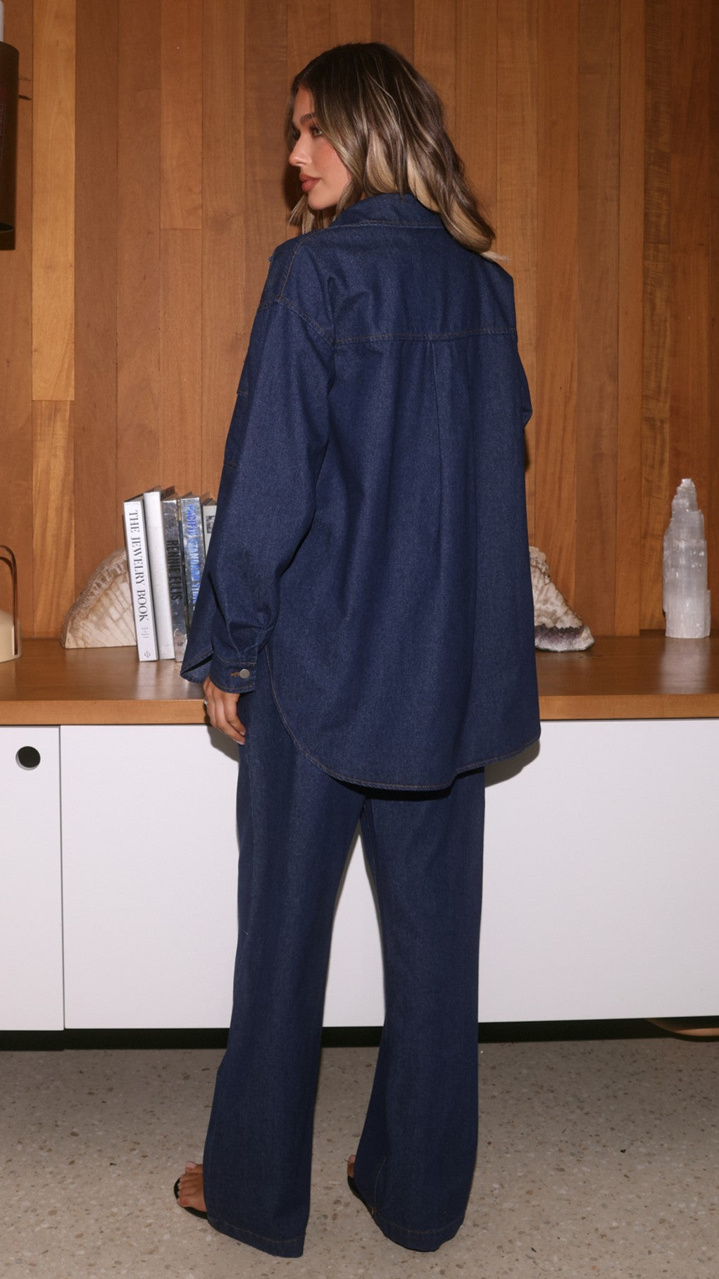 Zenia Denim Pants - Dark Blue - Billy J