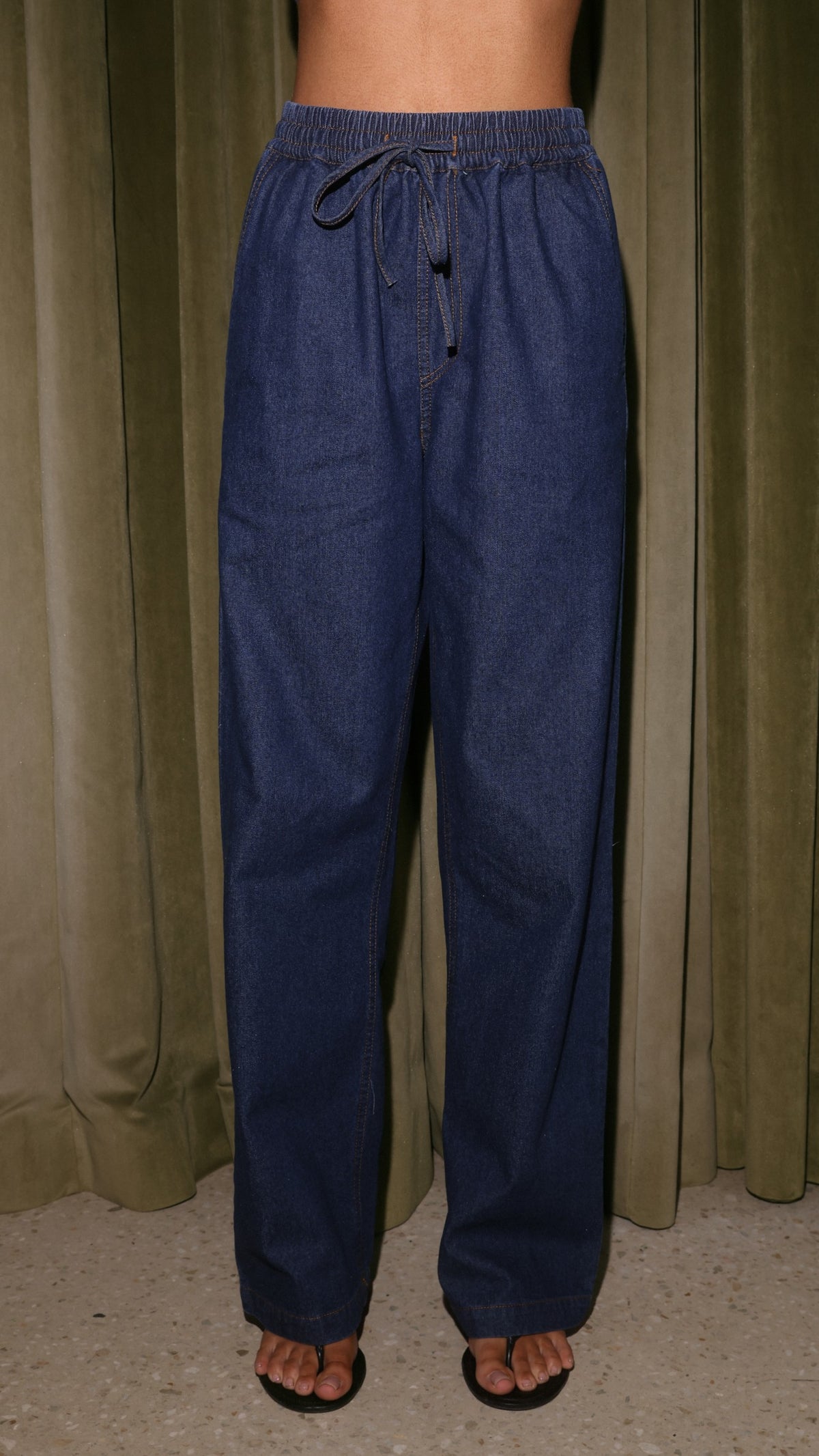 Zenia Denim Pants - Dark Blue - Billy J