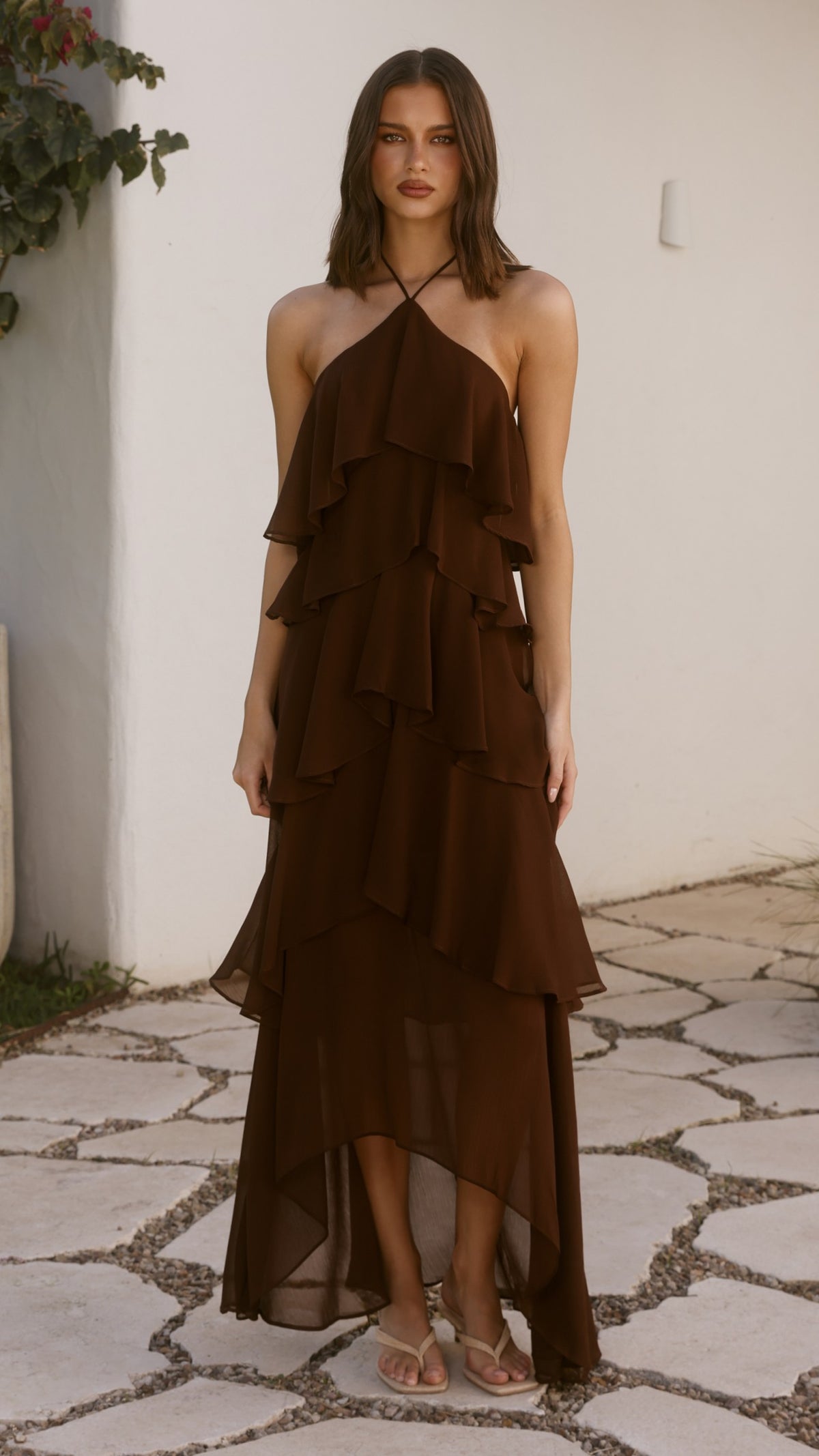 Soho Maxi Dress - Chocolate - Billy J