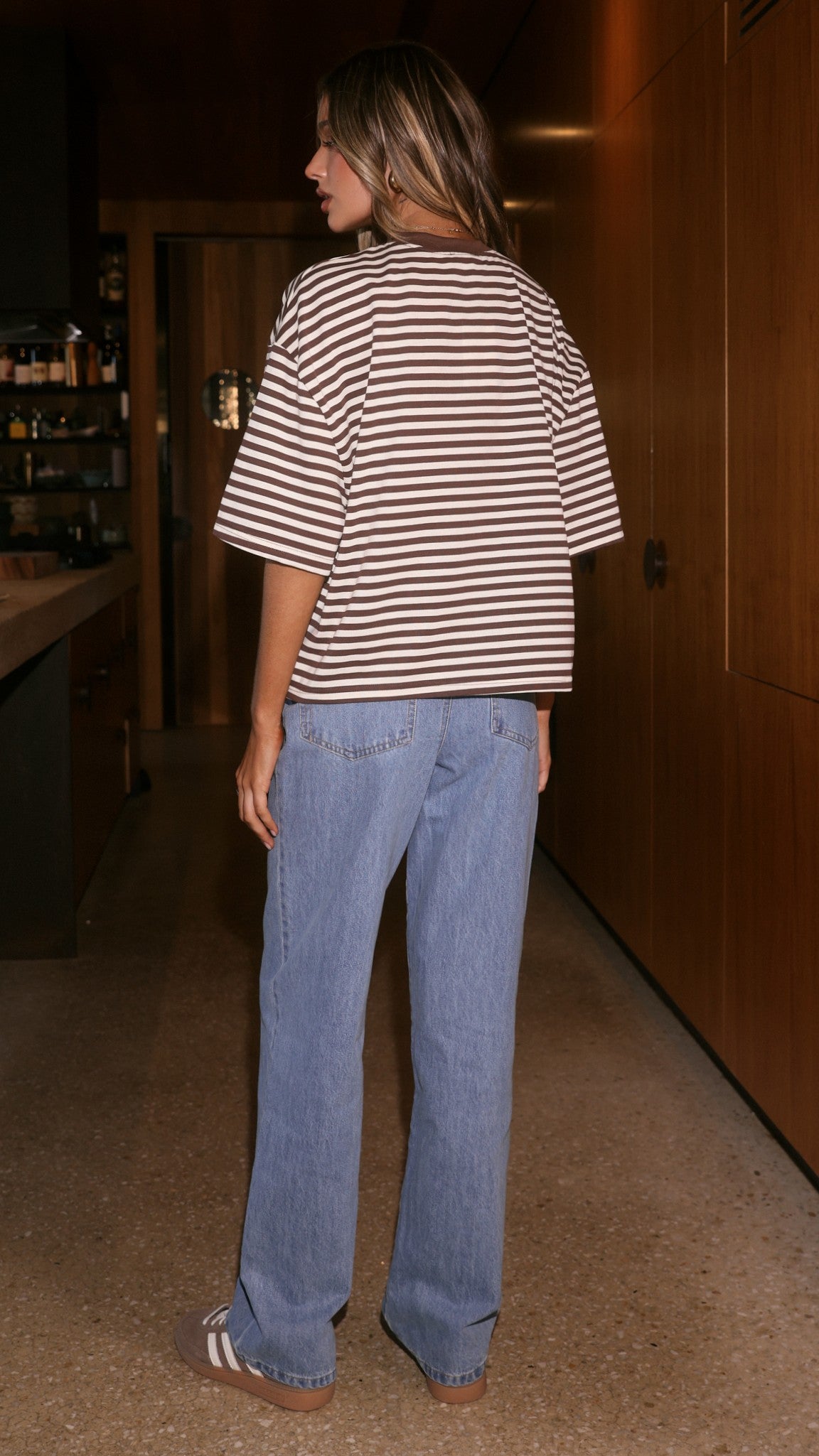 Paige Tee - Chocolate Stripe - Billy J