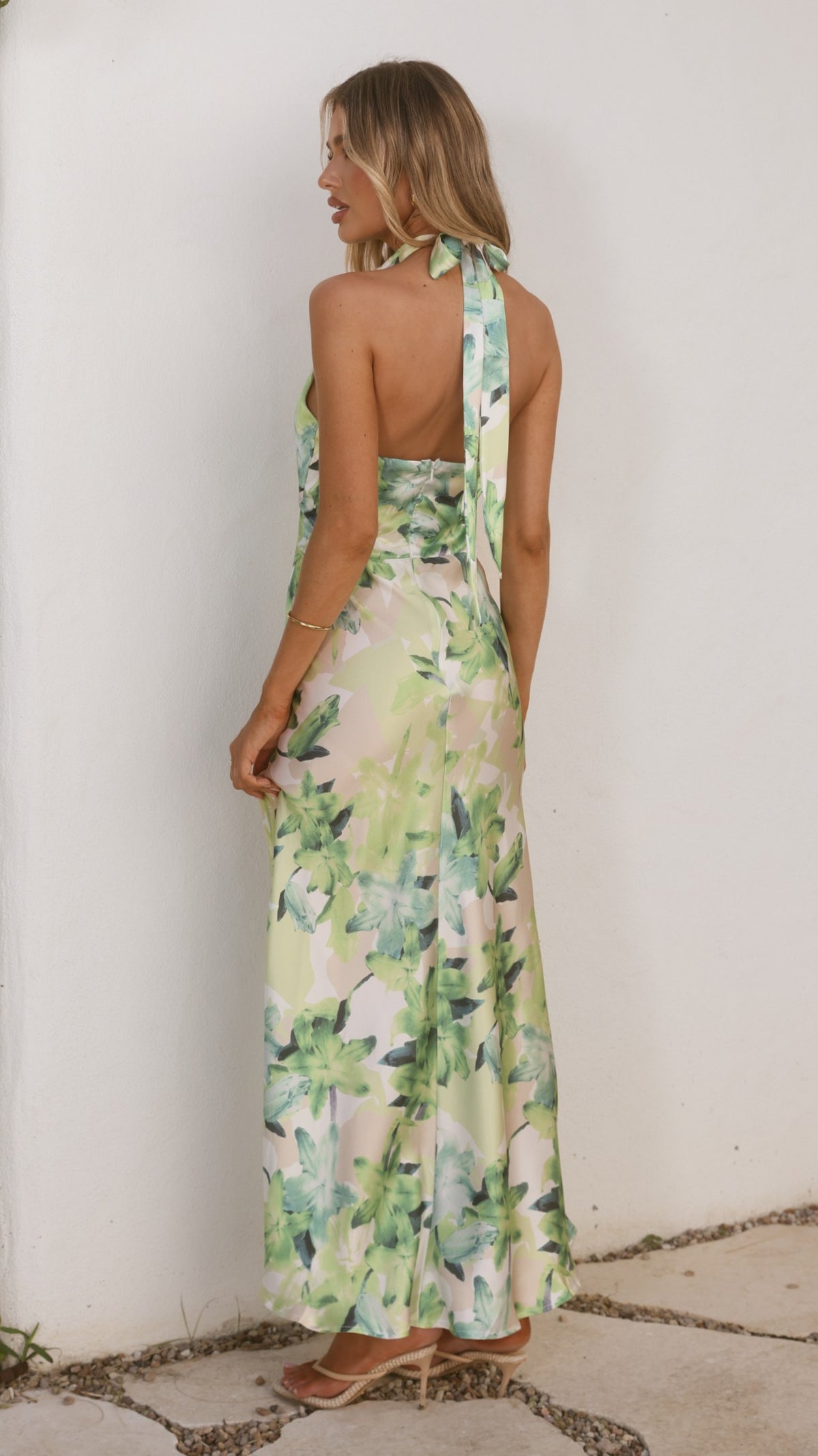 Oralia Maxi Dress - Green Floral - Billy J