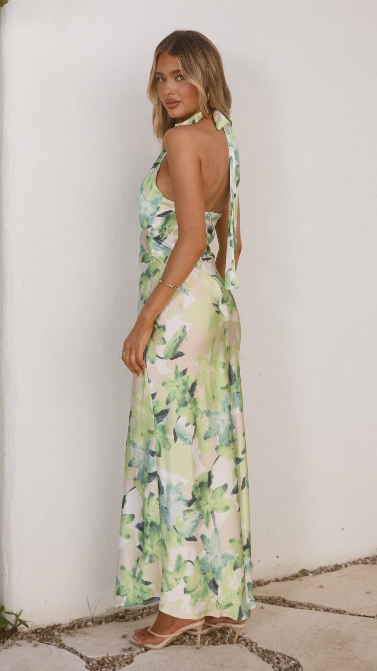 Oralia Maxi Dress - Green Floral