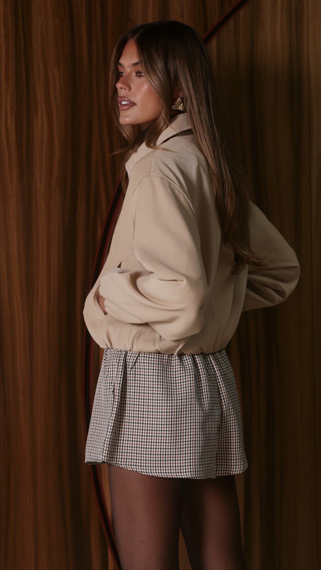 Brax Bomber Jacket - Beige - Billy J