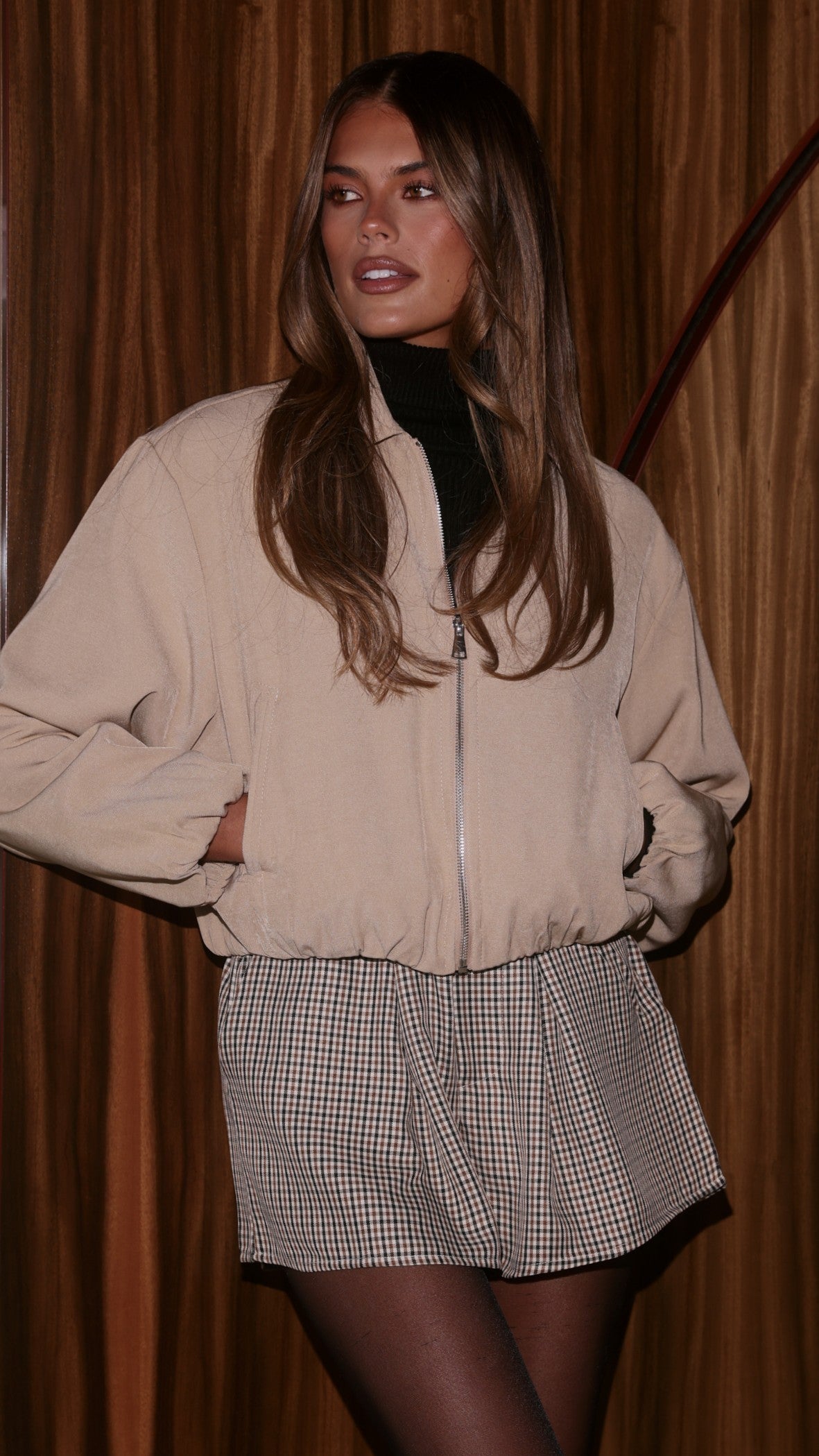 Brax Bomber Jacket - Beige - Billy J