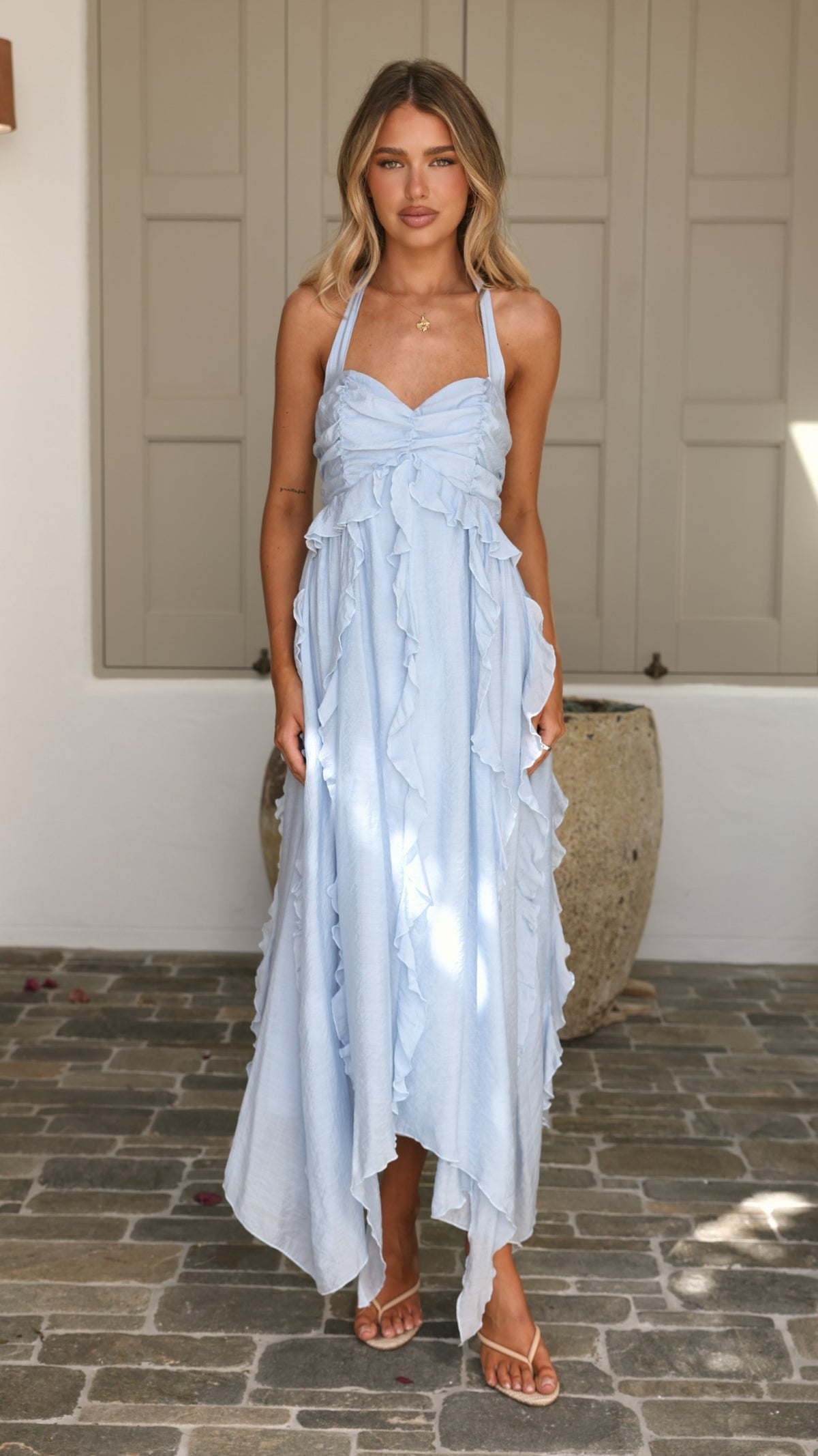 Nadine Maxi Dress - Blue - Billy J