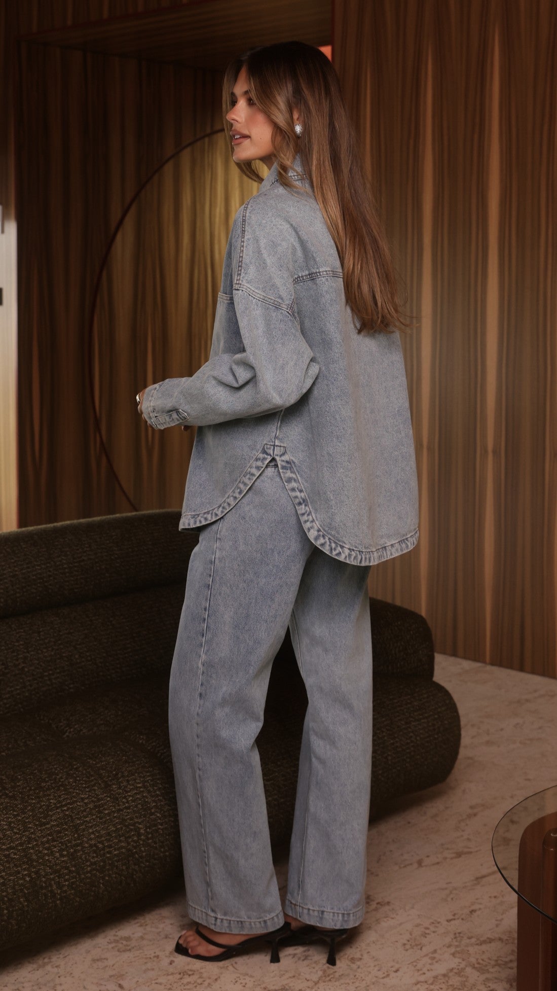 Zina Denim Pants - Mid Blue - Billy J
