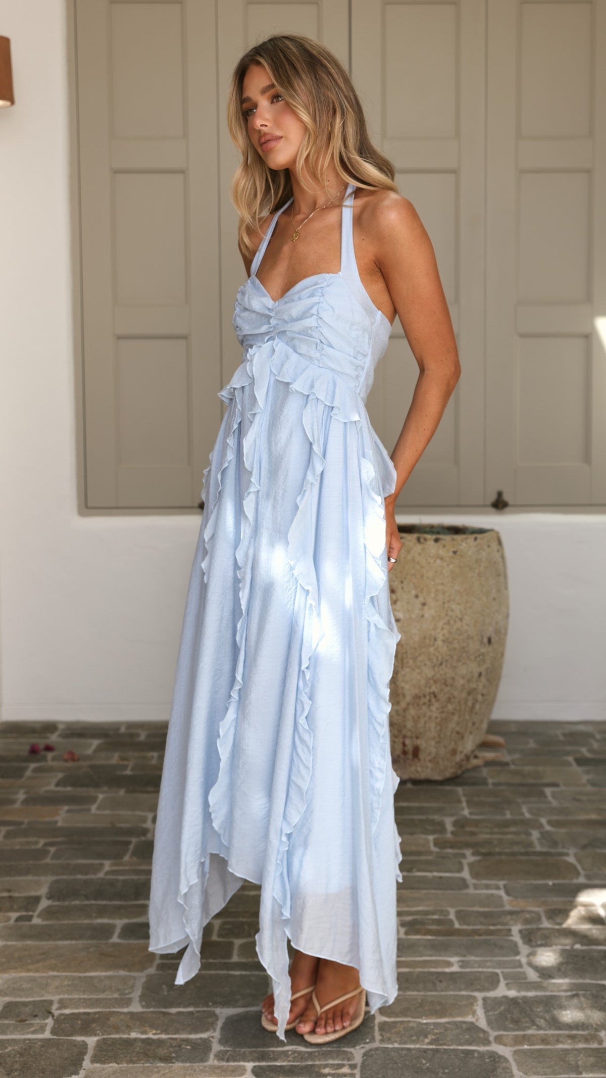 Nadine Maxi Dress - Blue - Billy J