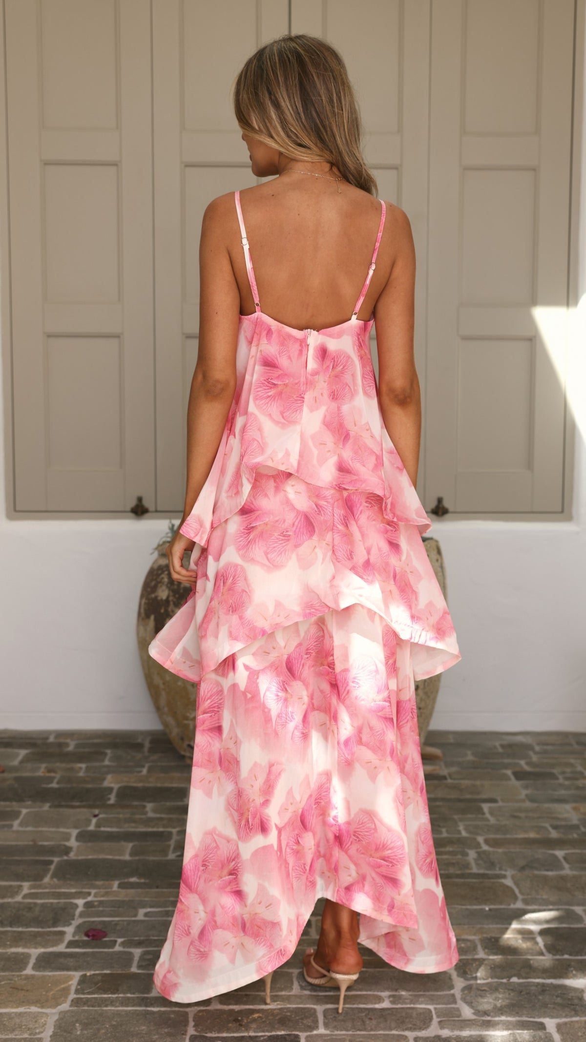 Oaklee Maxi Dress - Pink Floral - Billy J