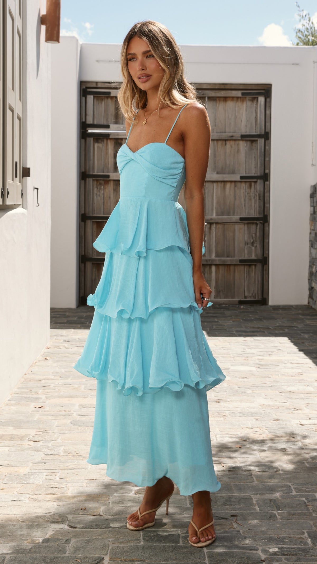 Elysia Maxi Dress - Blue - Billy J