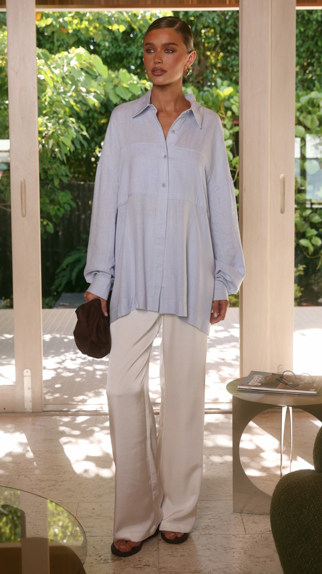 Adelaide Long Sleeve Top - Blue - Billy J