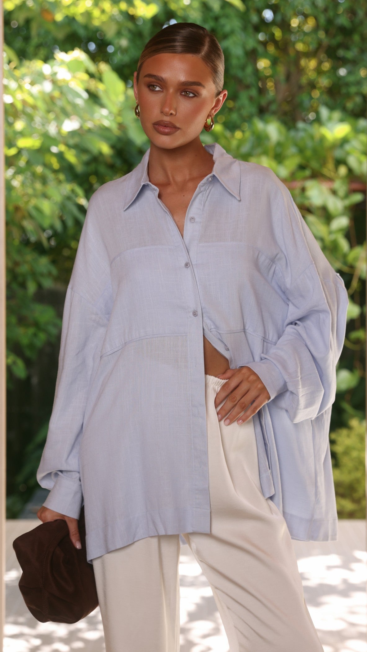 Adelaide Long Sleeve Top - Blue - Billy J