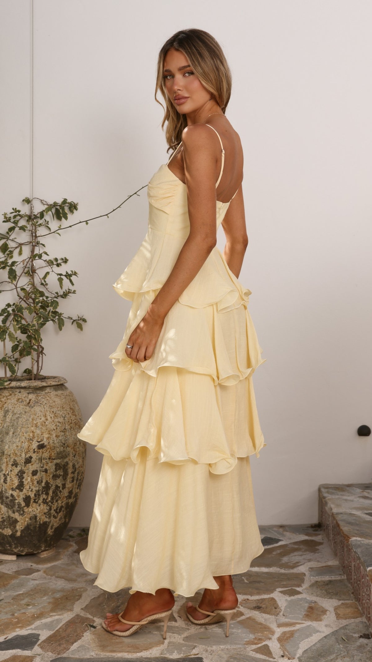 Elysia Maxi Dress - Yellow - Billy J