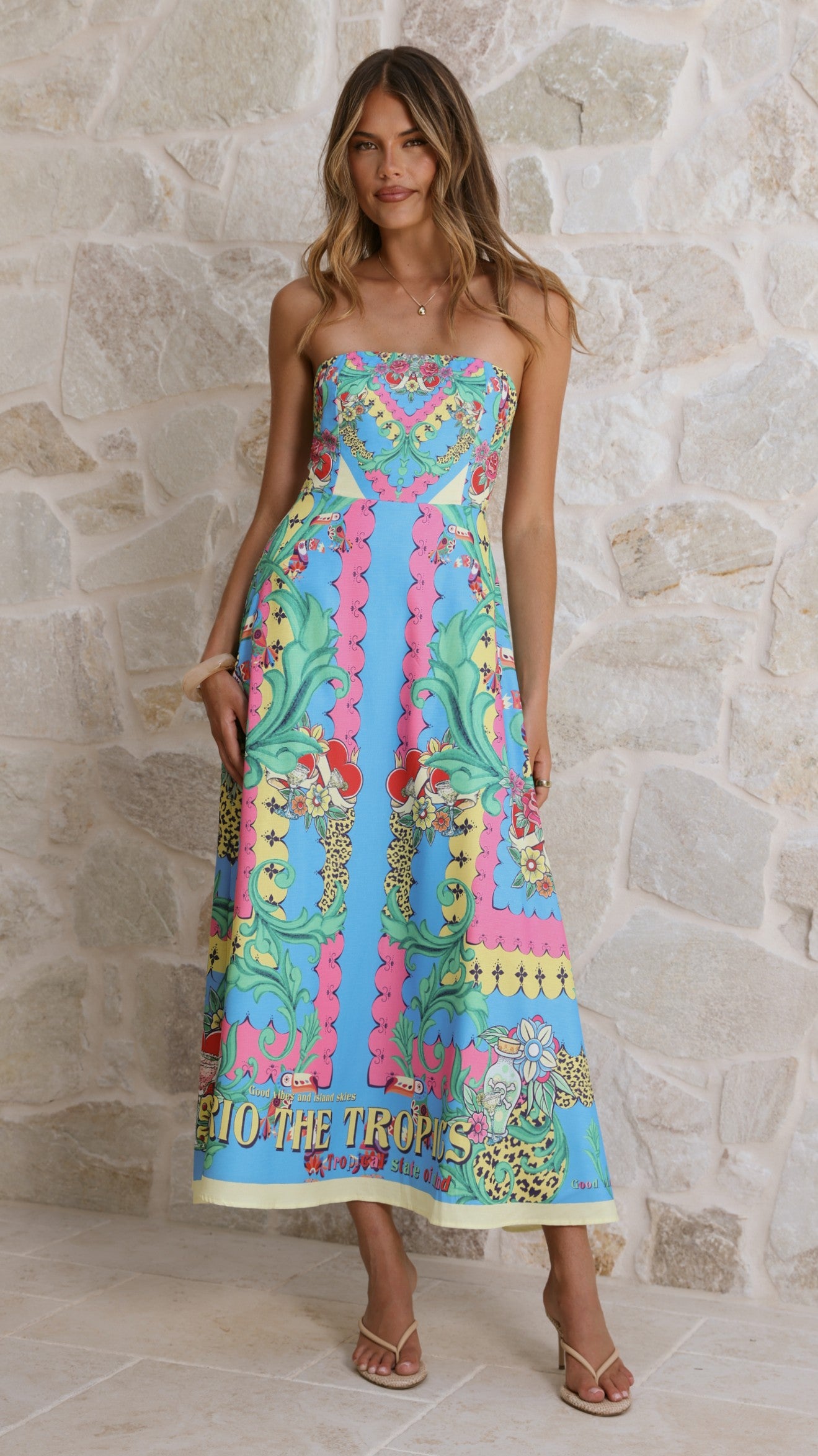 Azure Maxi Dress - Tropical Rio - Billy J