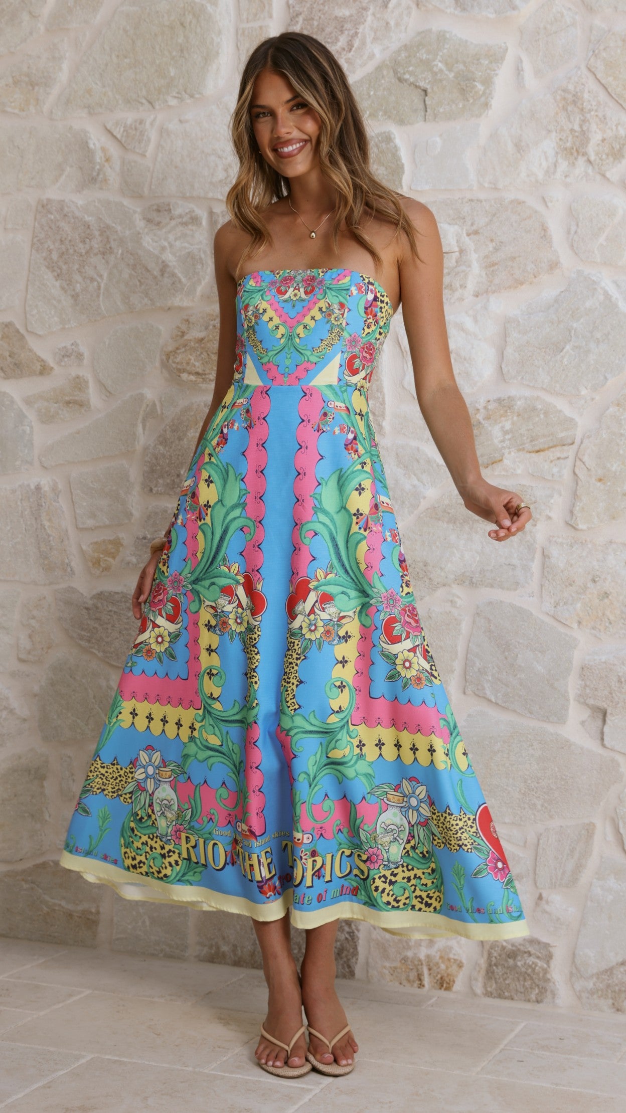 Azure Maxi Dress - Tropical Rio - Billy J