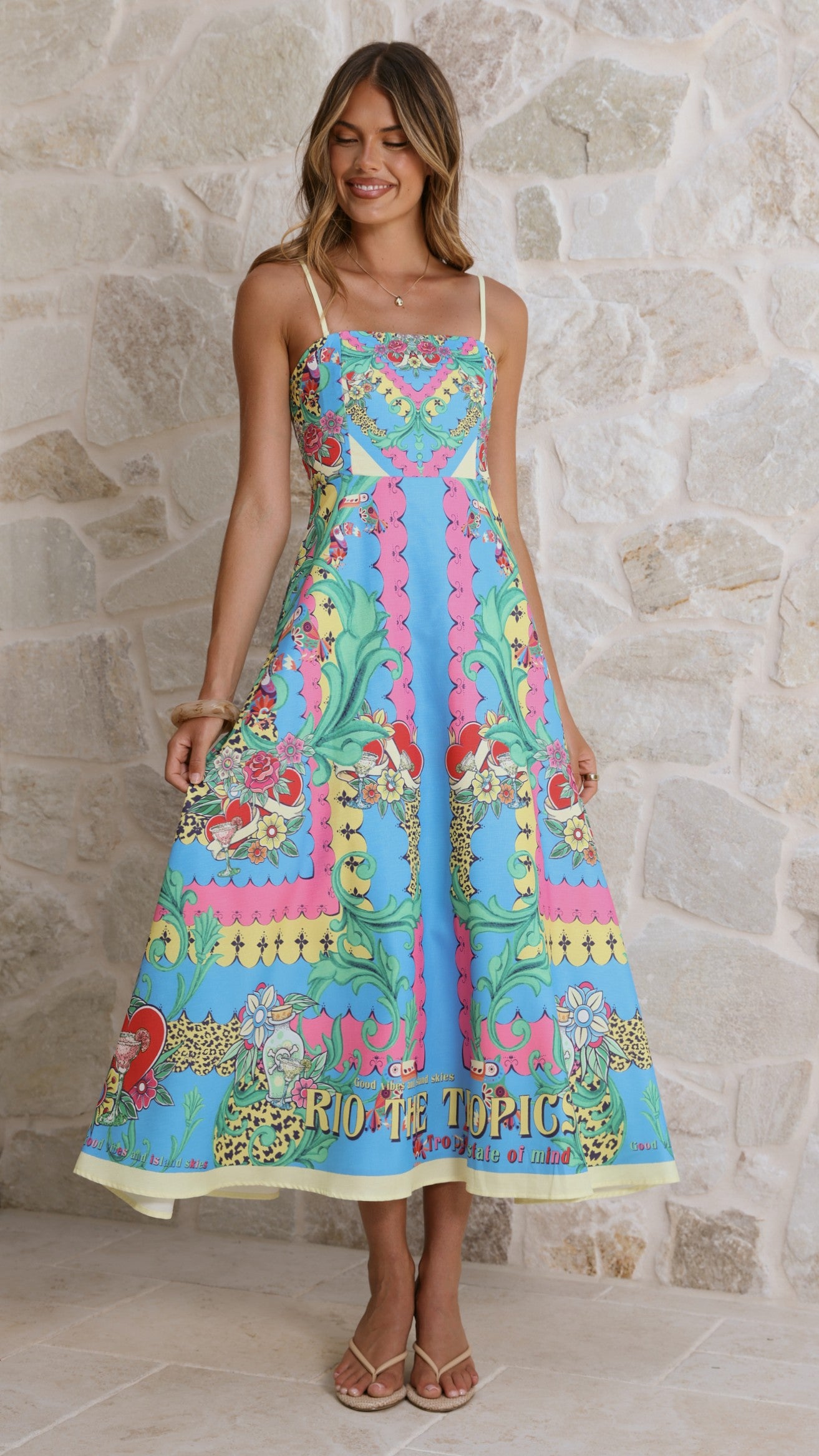 Azure Maxi Dress - Tropical Rio - Billy J