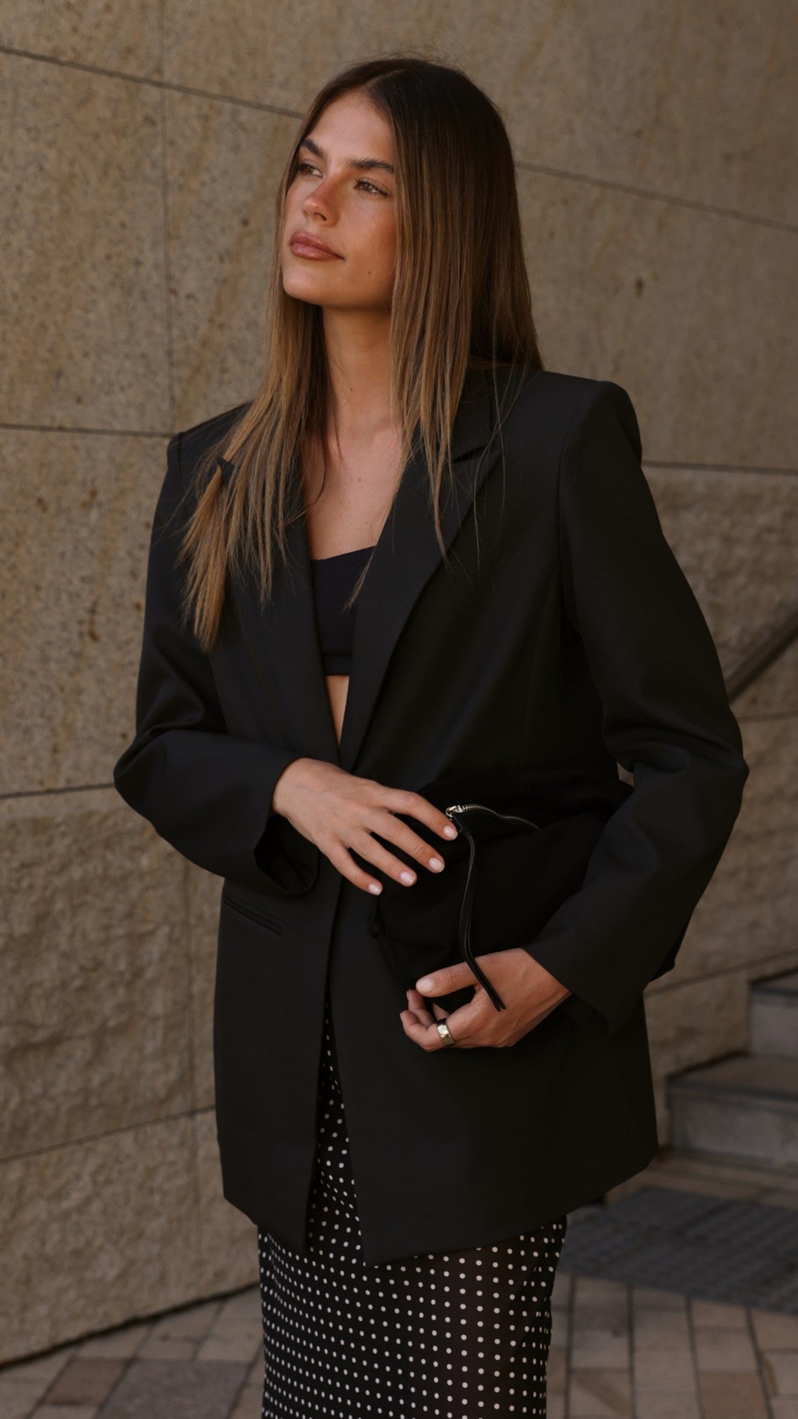 Isa Oversized Blazer - Black - Billy J