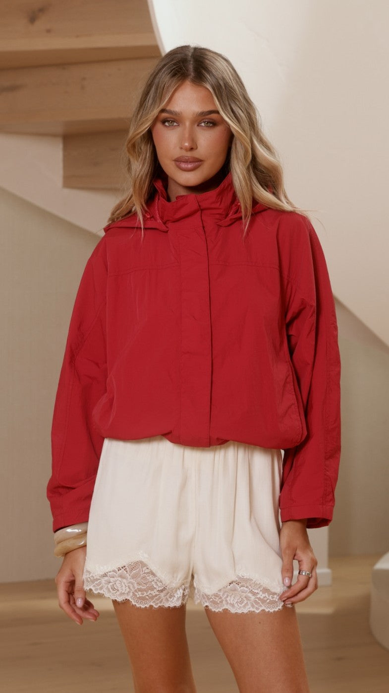 Sari Bomber Jacket - Red - Billy J