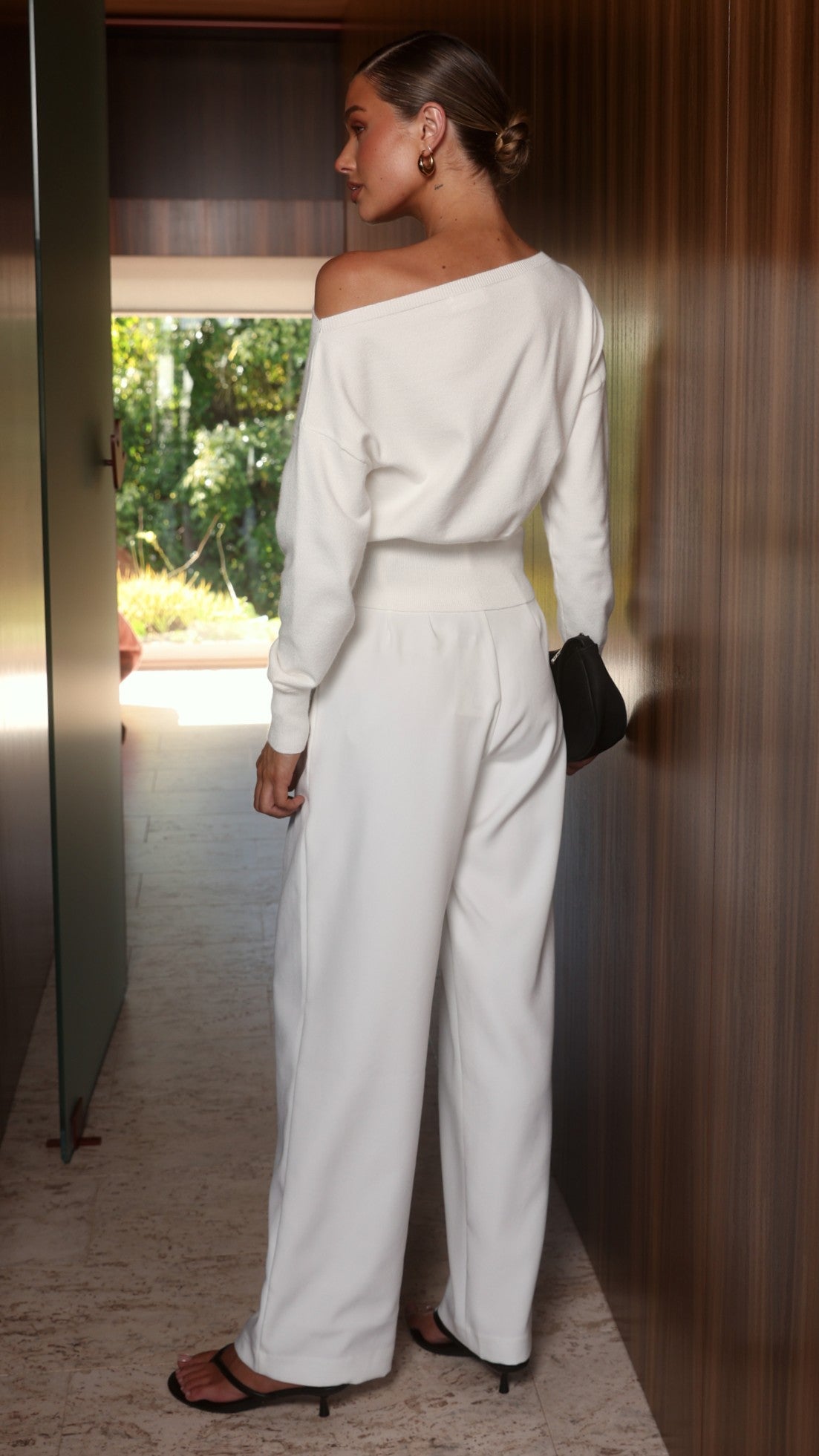Talia Off Shoulder Top - White - Billy J